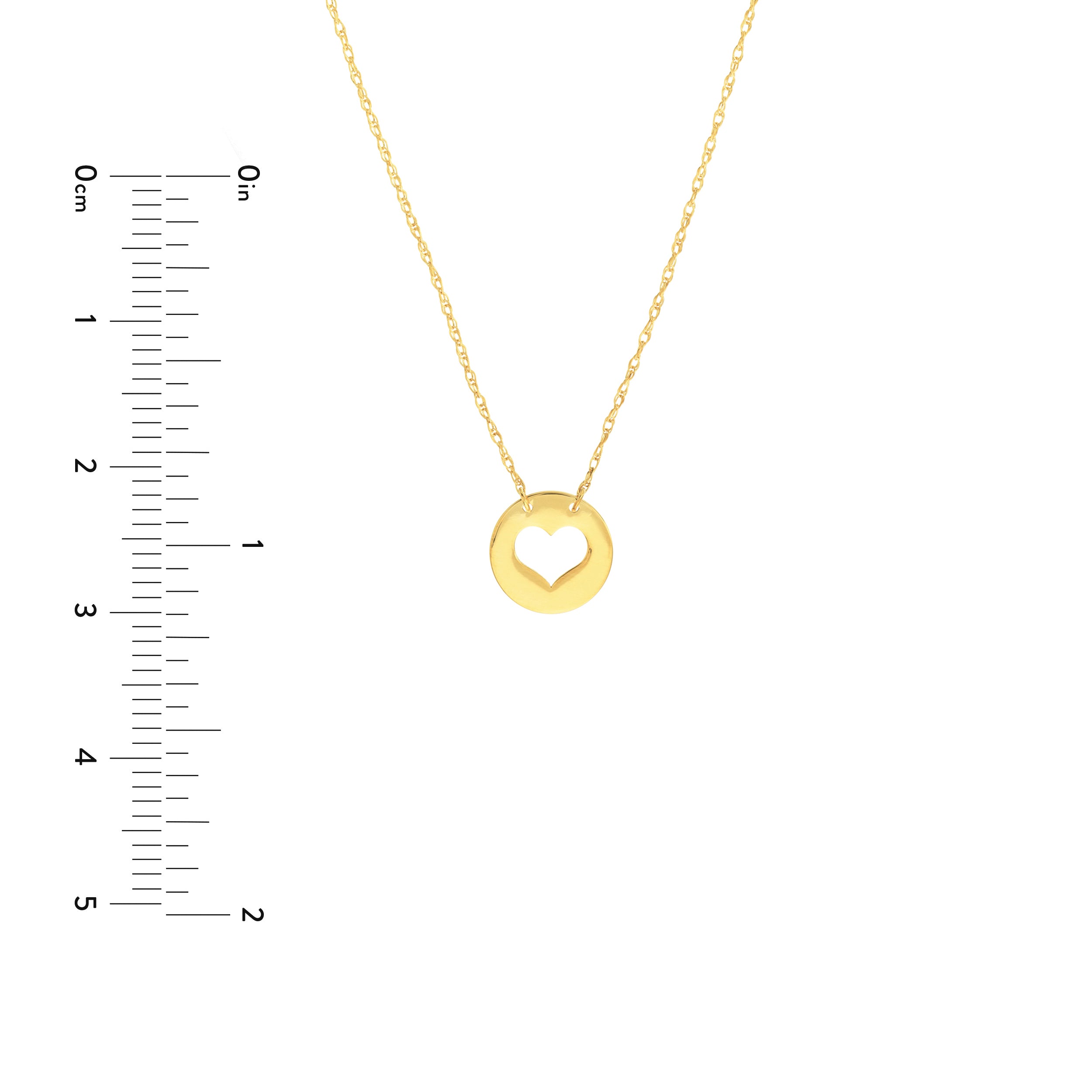14K Yellow Gold So You Cutout Heart Mini Disc Adjustable Necklace Birmingham Jewelry Necklace Birmingham Jewelry 