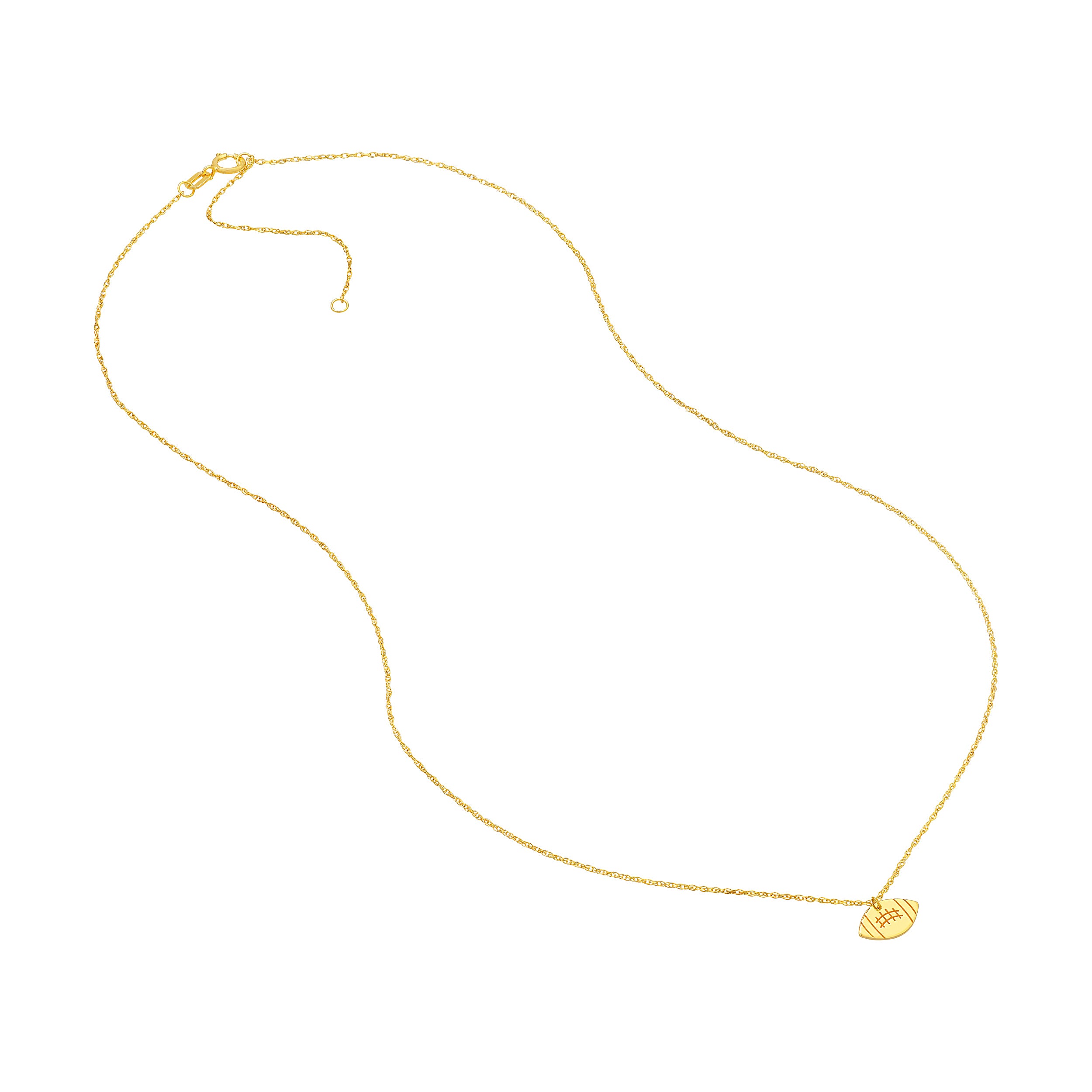 14K Yellow Gold So You Mini Football Adjustable Necklace Birmingham Jewelry Necklace Birmingham Jewelry 