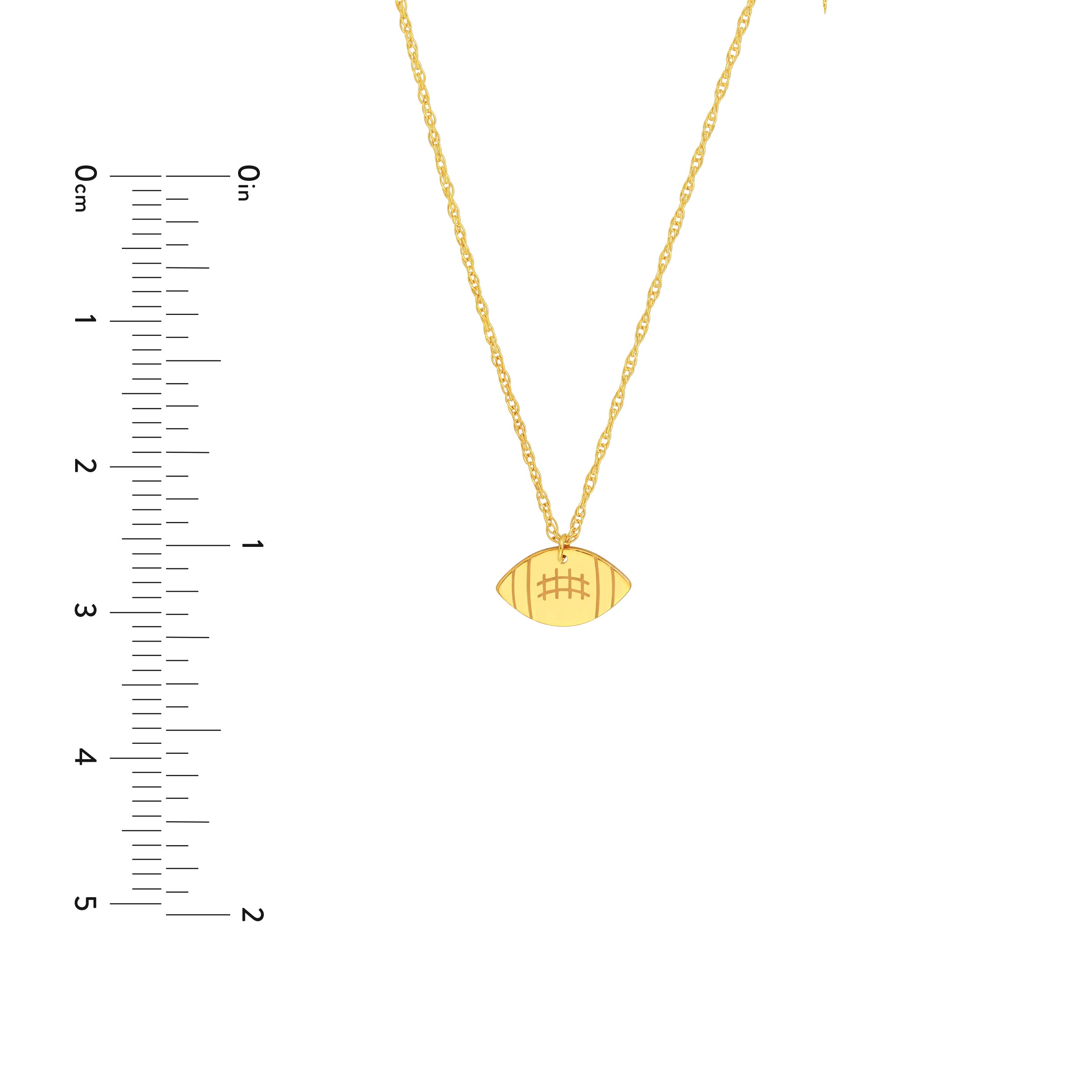 14K Yellow Gold So You Mini Football Adjustable Necklace Birmingham Jewelry Necklace Birmingham Jewelry 