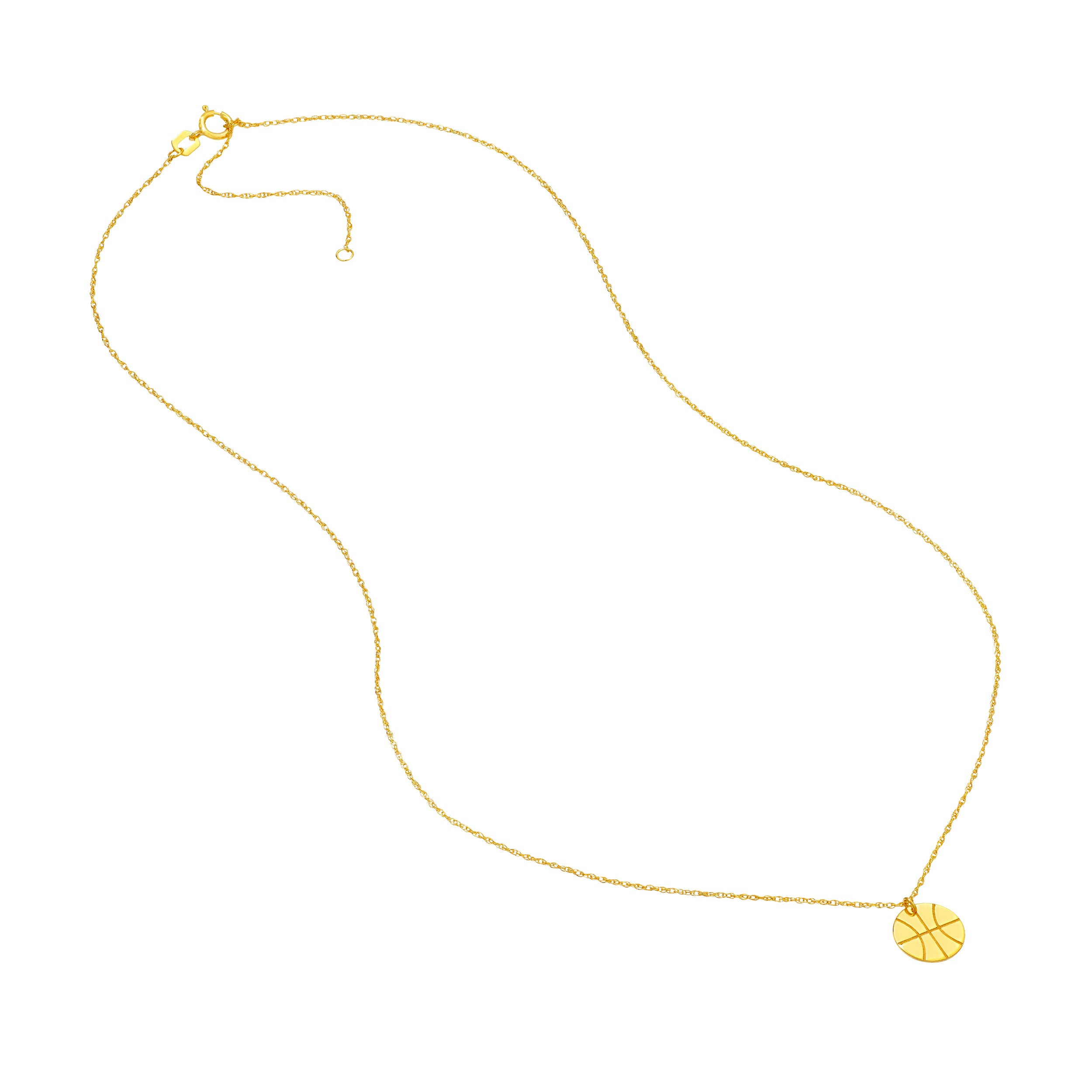 14K Yellow Gold So You Mini Basketball Adjustable Necklace Birmingham Jewelry Necklace Birmingham Jewelry 