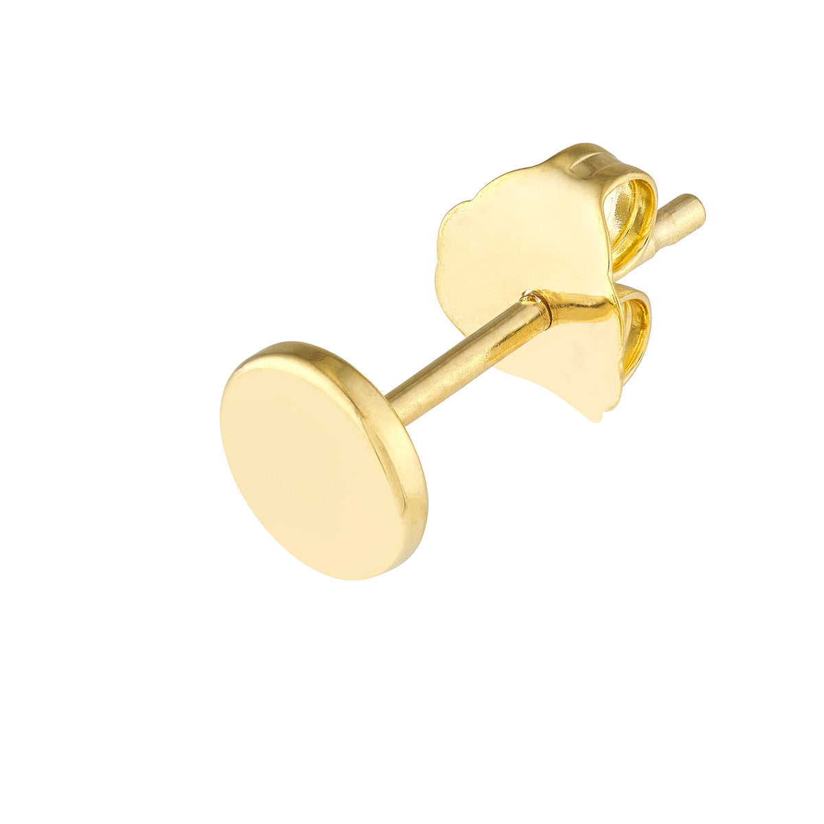 14K Yellow Gold Mini Disc Stud Earrings on Post Back Birmingham Jewelry Earrings Birmingham Jewelry 