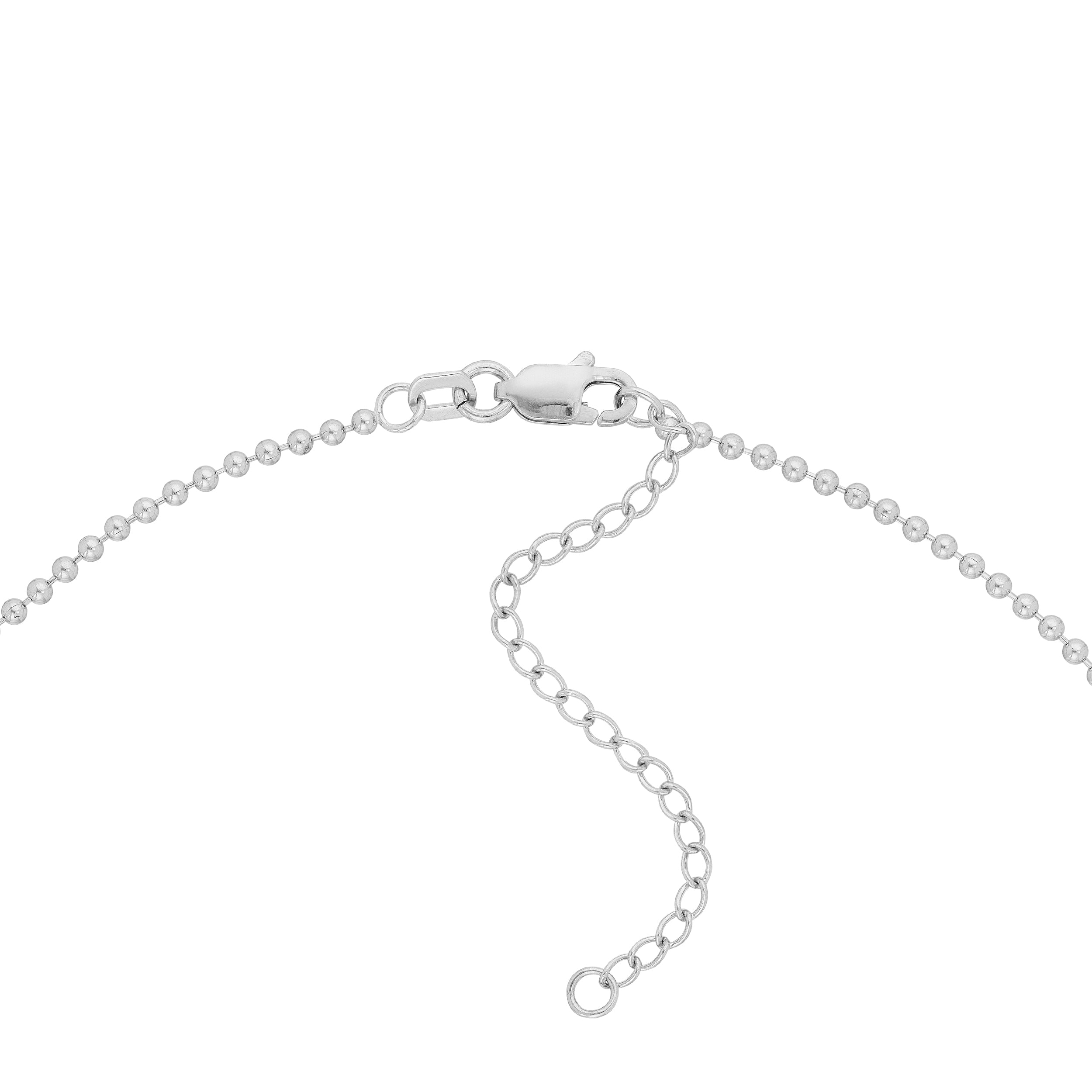 Sterling Silver Enamel Bar with Cross Mixed Charm Necklace