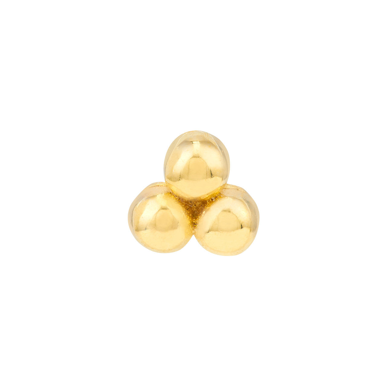 14K Yellow Gold Bead Trinity Stud Earrings Birmingham Jewelry Earrings Birmingham Jewelry 