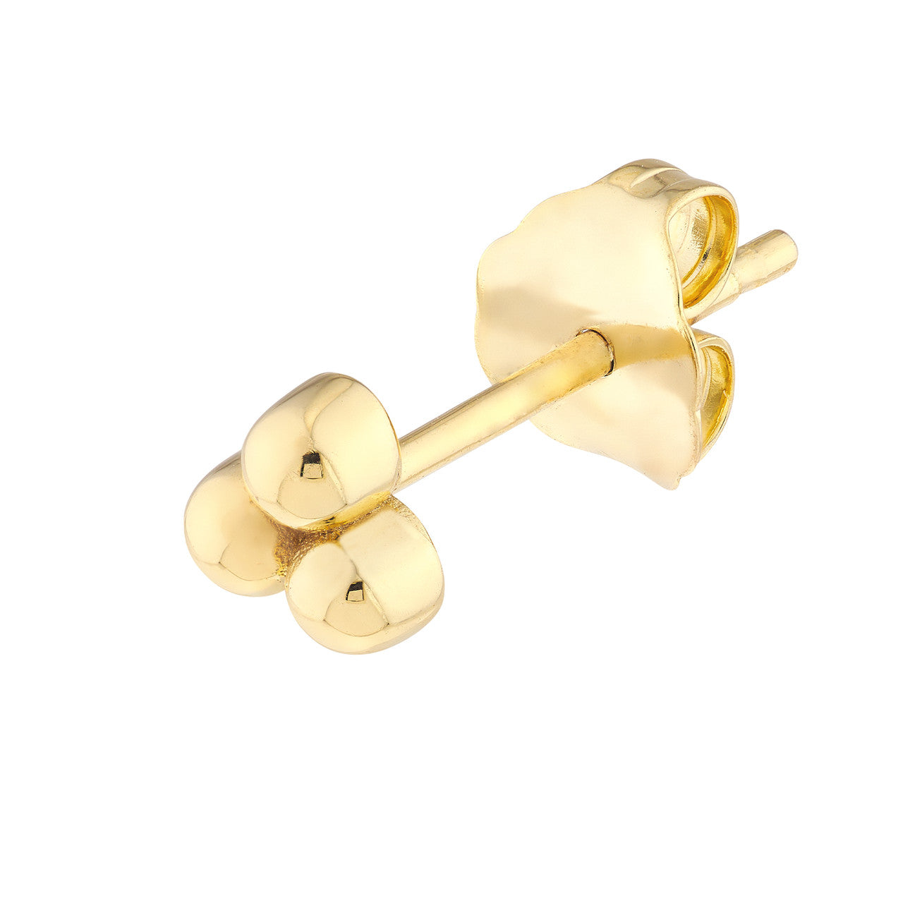 14K Yellow Gold Bead Trinity Stud Earrings Birmingham Jewelry Earrings Birmingham Jewelry 