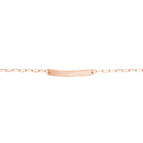 14K Gold Kid's ID Bracelet on D/C Long Anchor Chain