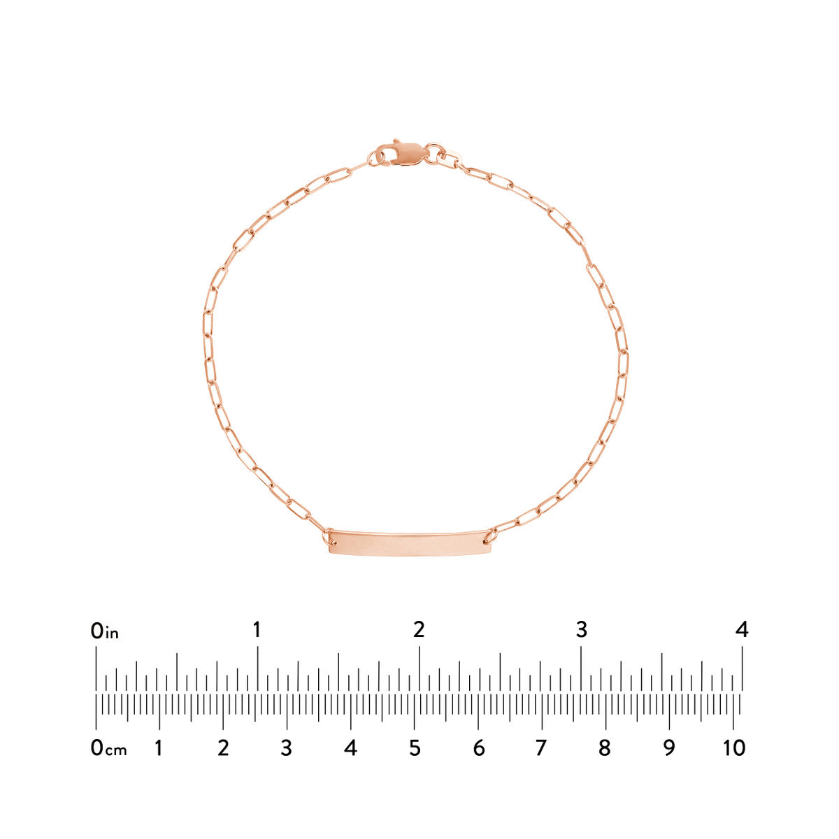 14K Gold Kid's ID Bracelet on D/C Long Anchor Chain Birmingham Jewelry Bracelet Birmingham Jewelry 