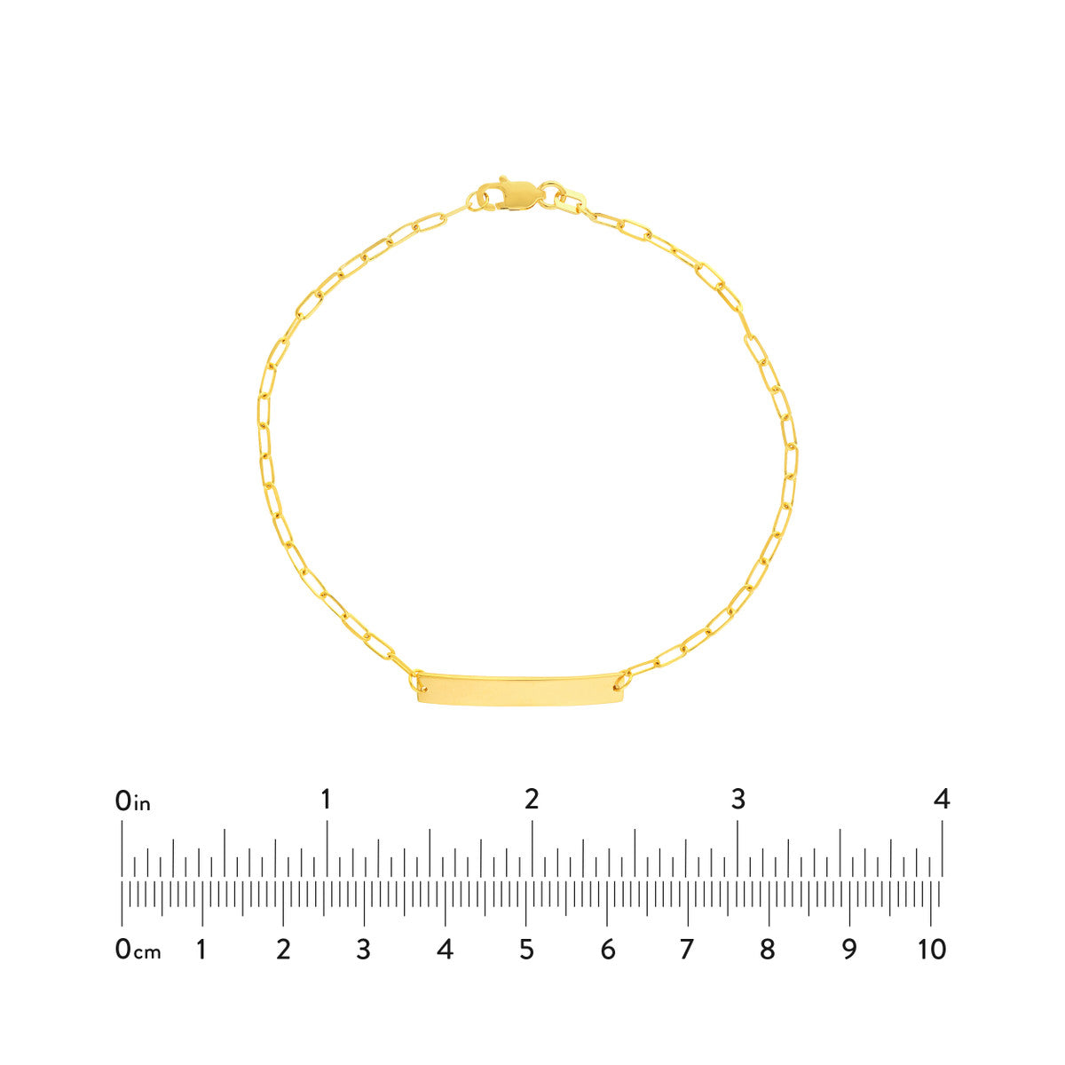 14K Gold Kid's ID Bracelet on D/C Long Anchor Chain Birmingham Jewelry Bracelet Birmingham Jewelry 