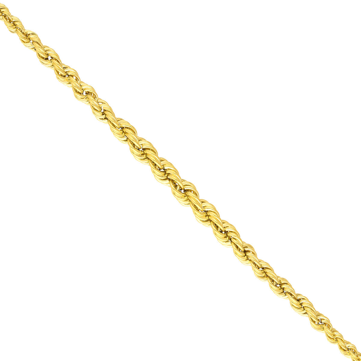 14K Yellow Gold Graduated Rope Chain Necklace