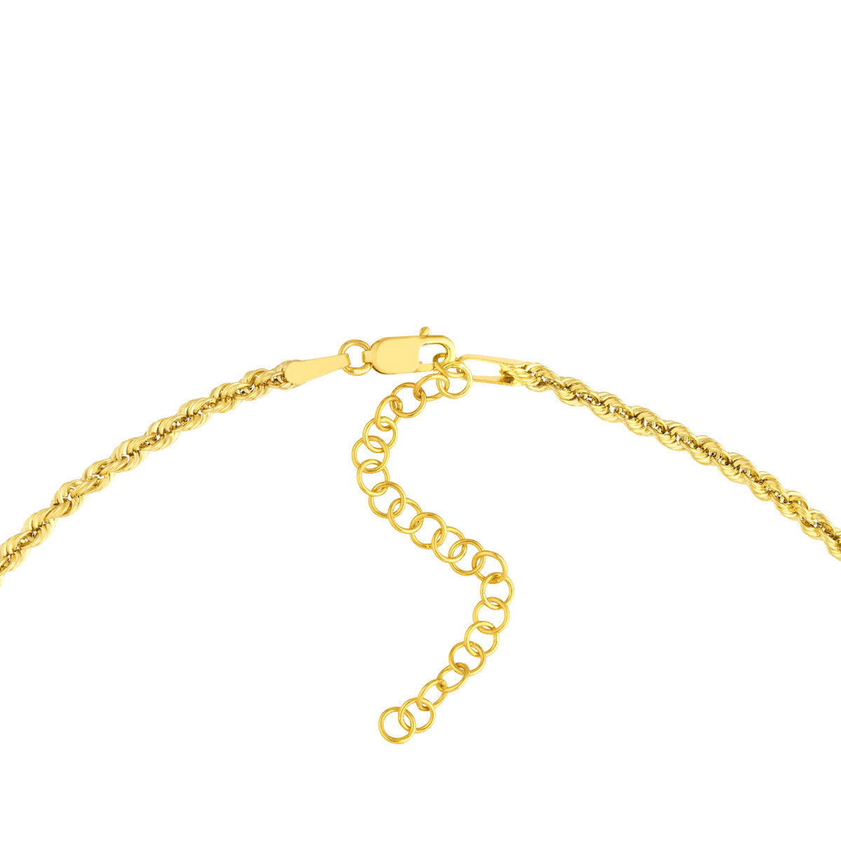 14K Yellow Gold Graduated Rope Chain Necklace