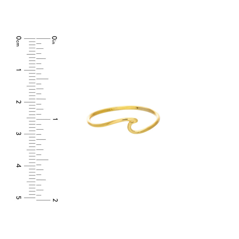 14K Yellow Gold Wave Ring