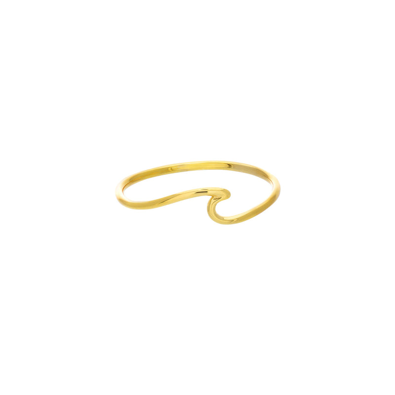 14K Yellow Gold Wave Ring