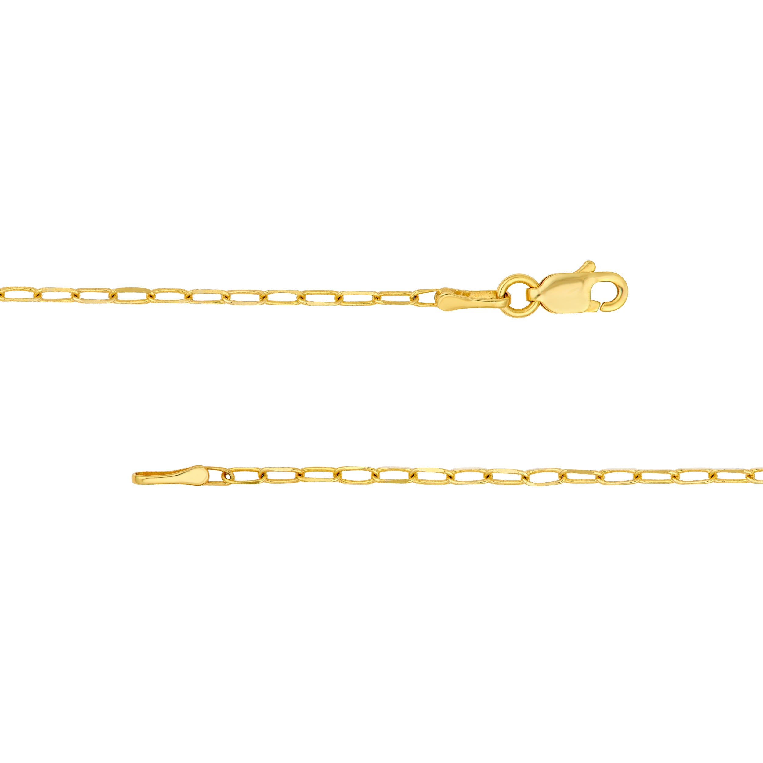 14K Yellow Gold Graduating Paper Clip Necklace Birmingham Jewelry Necklace Birmingham Jewelry 