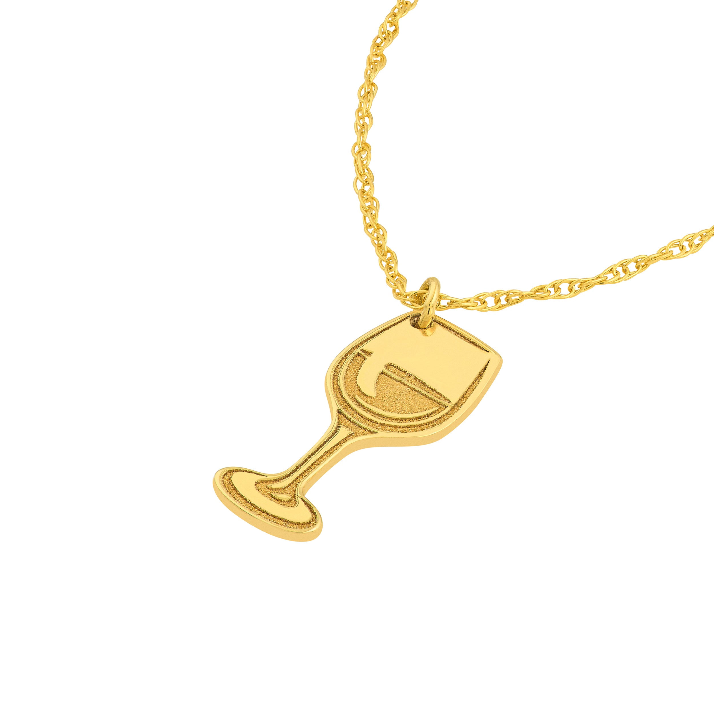 14K Yellow Gold So You Cocktail Glass Charm Necklace Birmingham Jewelry Necklace Birmingham Jewelry 