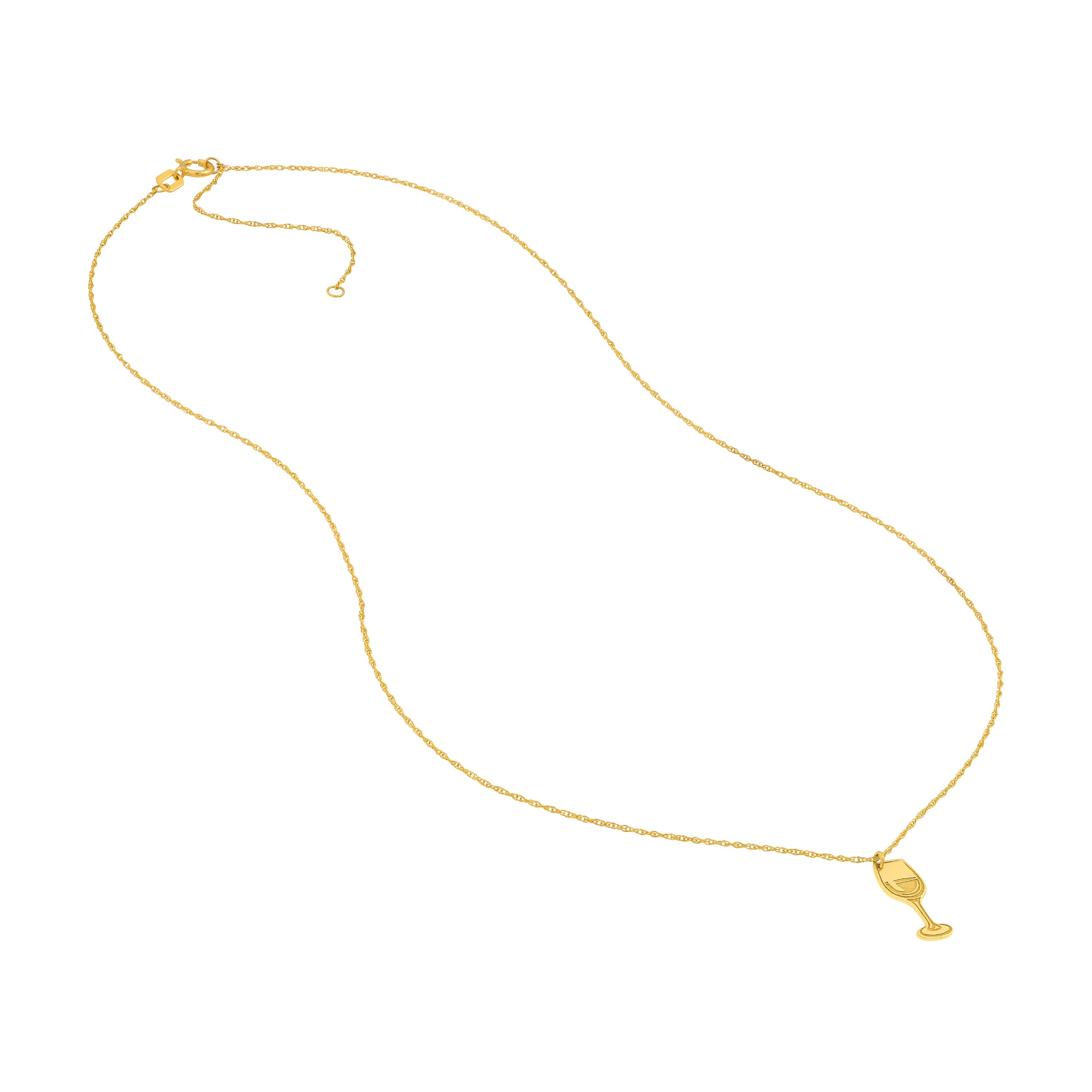 14K Yellow Gold So You Cocktail Glass Charm Necklace Birmingham Jewelry Necklace Birmingham Jewelry 