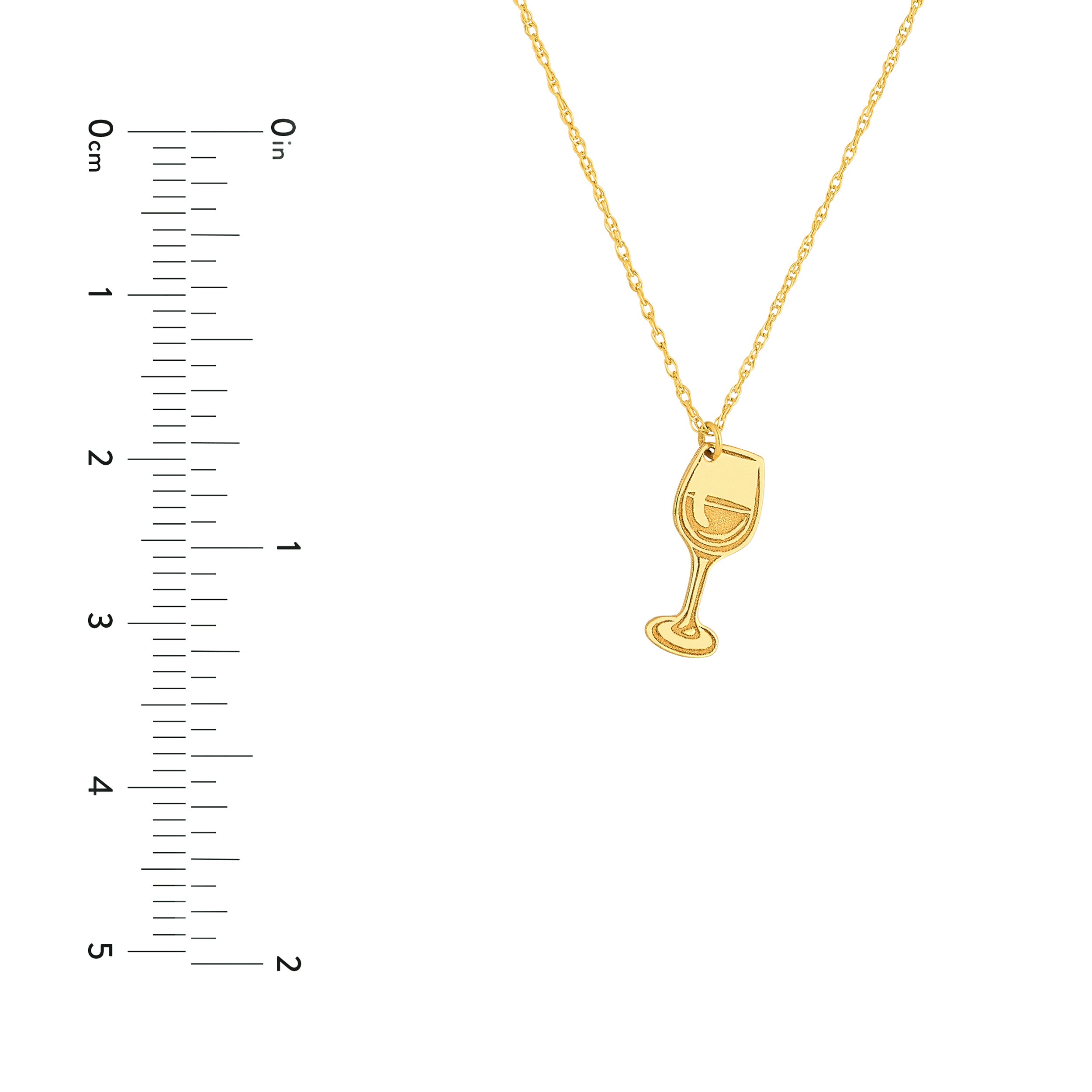 14K Yellow Gold So You Cocktail Glass Charm Necklace Birmingham Jewelry Necklace Birmingham Jewelry 