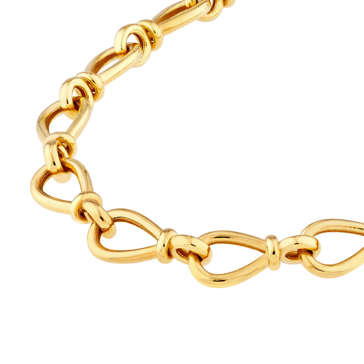 14K Yellow Gold Teardrop Link Bracelet Birmingham Jewelry Bracelet Birmingham Jewelry 
