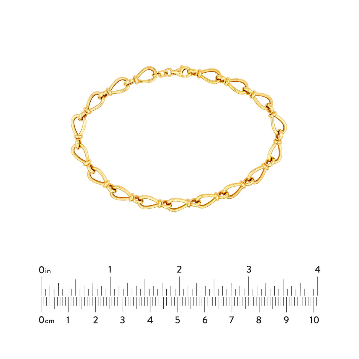 14K Yellow Gold Teardrop Link Bracelet Birmingham Jewelry Bracelet Birmingham Jewelry 