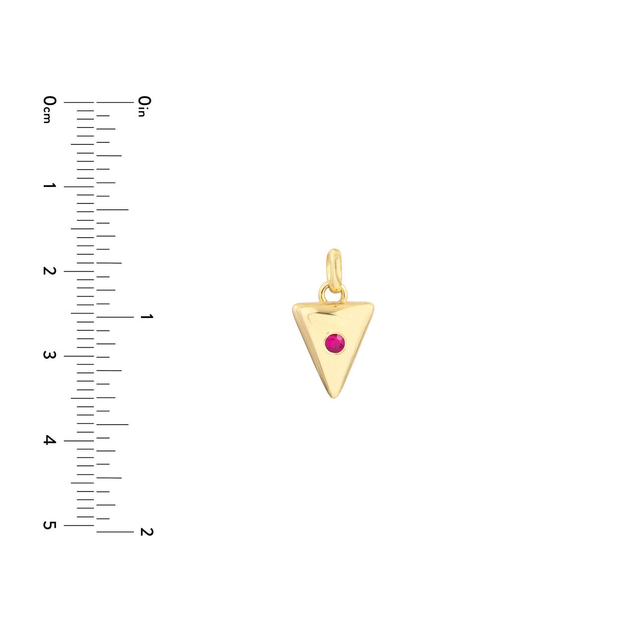 14K Yellow Gold Ruby Arrow Pendant Birmingham Jewelry Pendant Birmingham Jewelry 