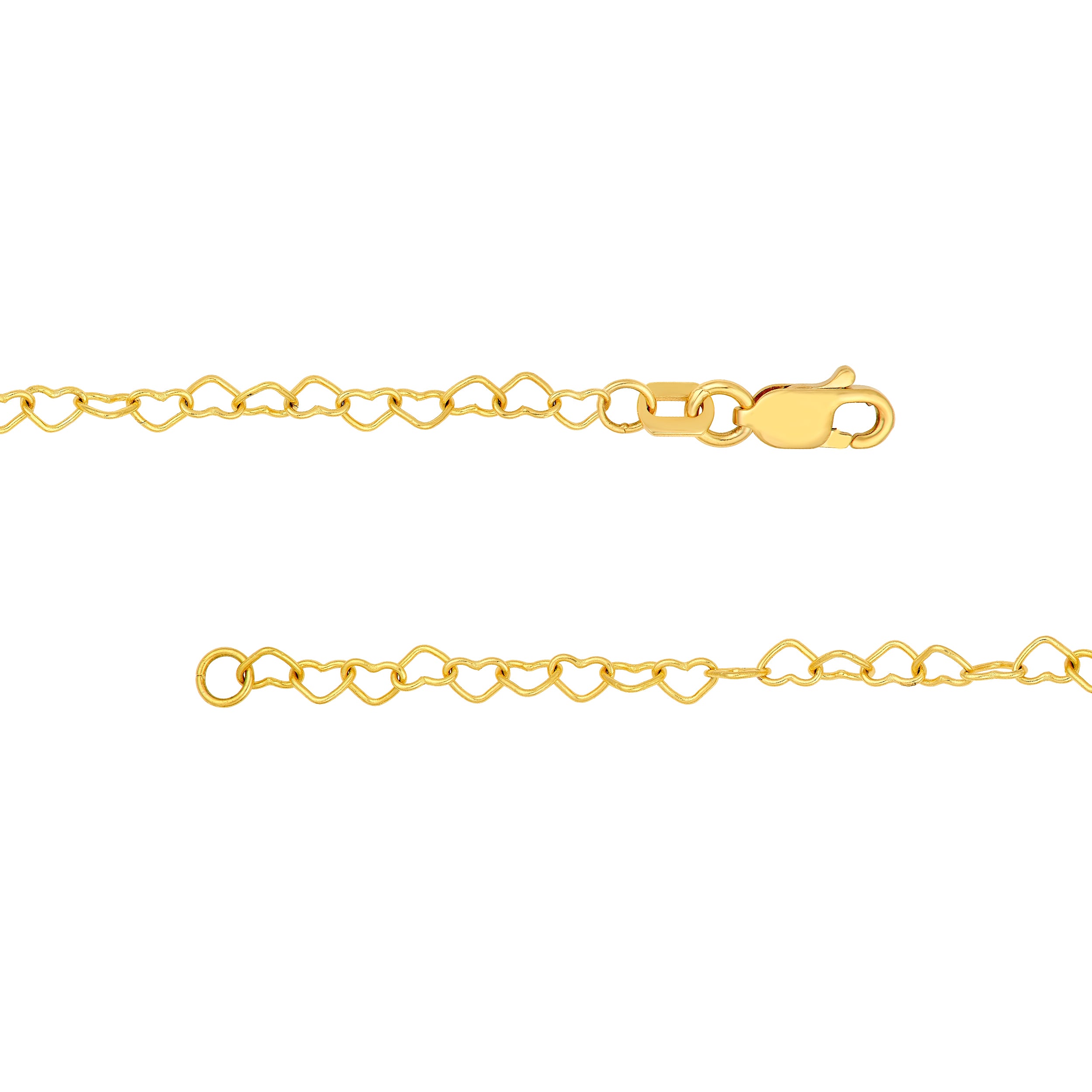 14K Yellow Gold Puff Heart Charm Necklace Birmingham Jewelry Necklace Birmingham Jewelry 
