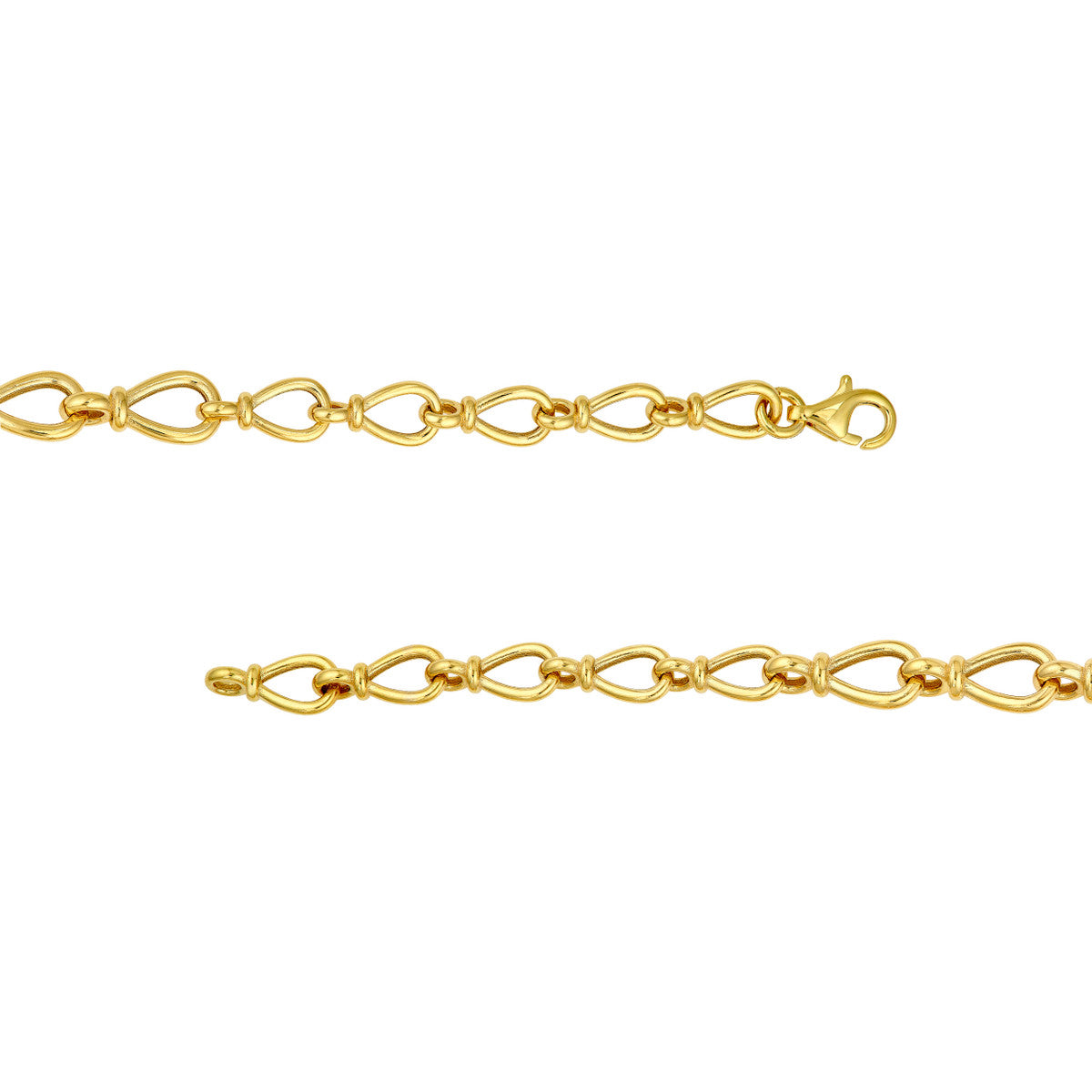 14K Yellow Gold Graduated Teardrop Link Necklace Birmingham Jewelry Necklace Birmingham Jewelry 