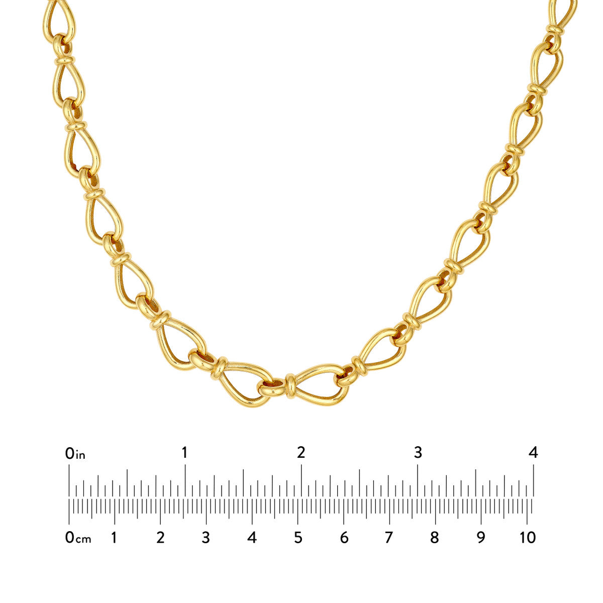 14K Yellow Gold Graduated Teardrop Link Necklace Birmingham Jewelry Necklace Birmingham Jewelry 