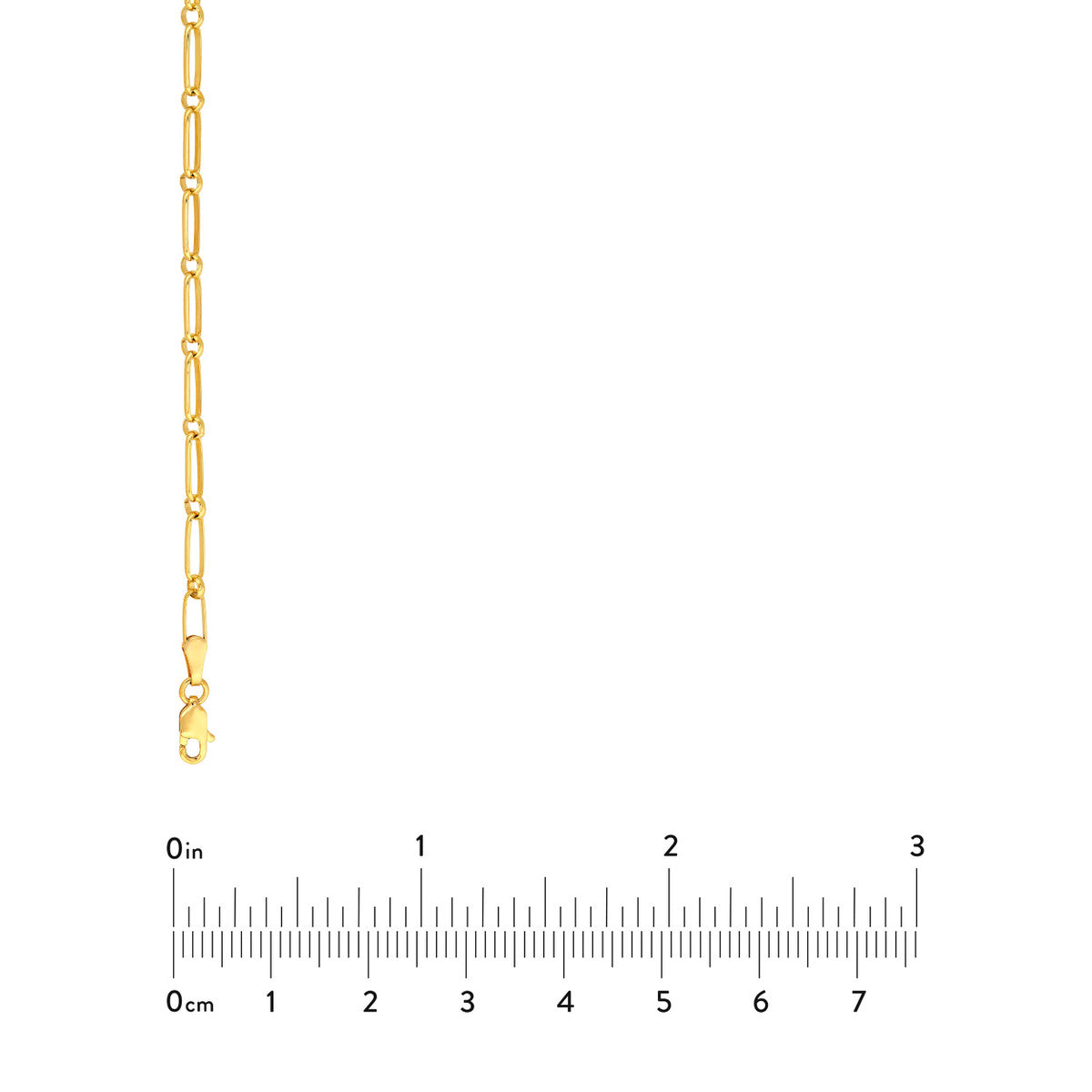 14K Yellow Gold Oval and Round Open Link Chain