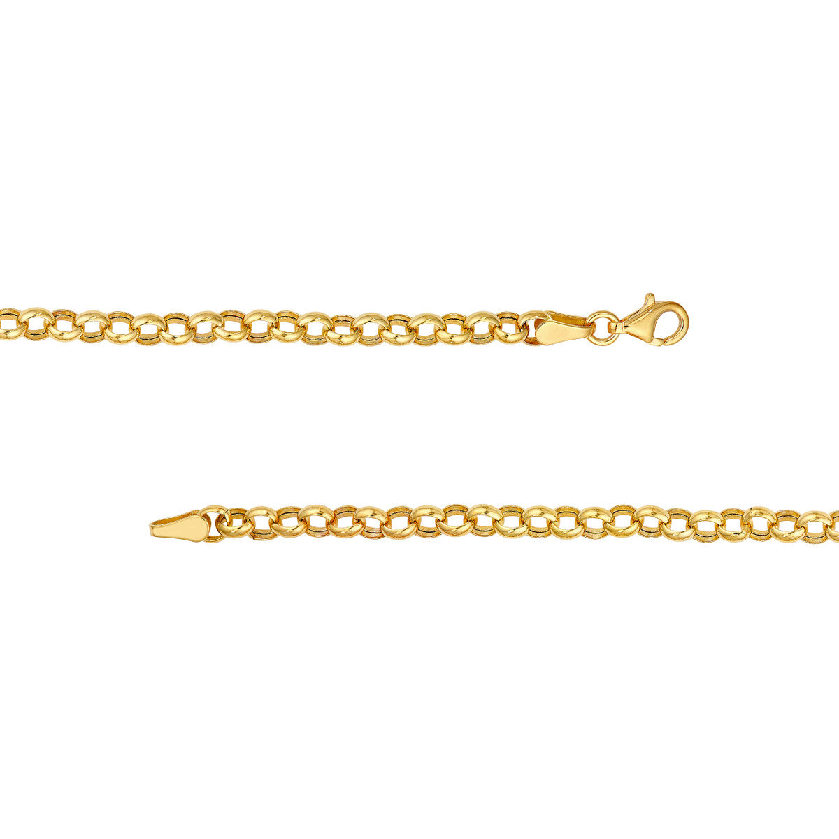 14K Yellow Gold Hollow Graduated Large Rolo Necklace Birmingham Jewelry Necklace Birmingham Jewelry 