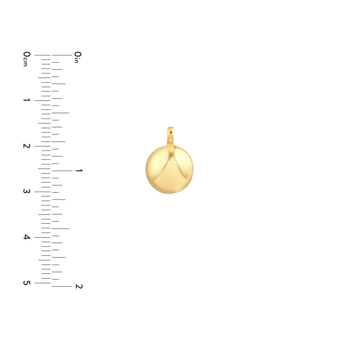 14K Yellow Gold Puffy Round Pendant Birmingham Jewelry Pendant Birmingham Jewelry 