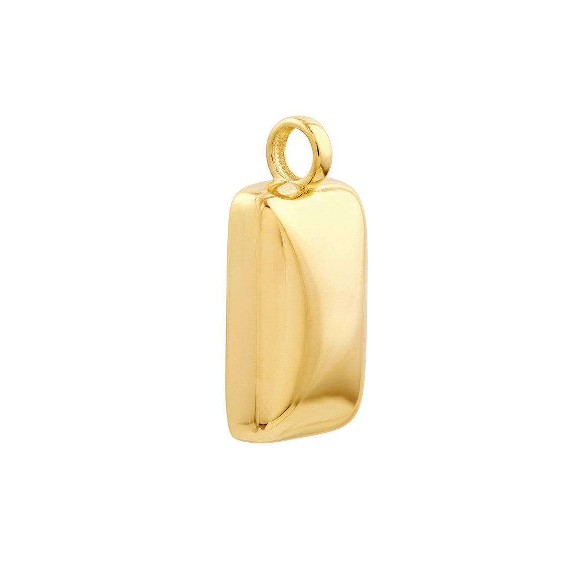 14K Yellow Gold Puffy Rectangle Pendant Birmingham Jewelry Pendant Birmingham Jewelry 