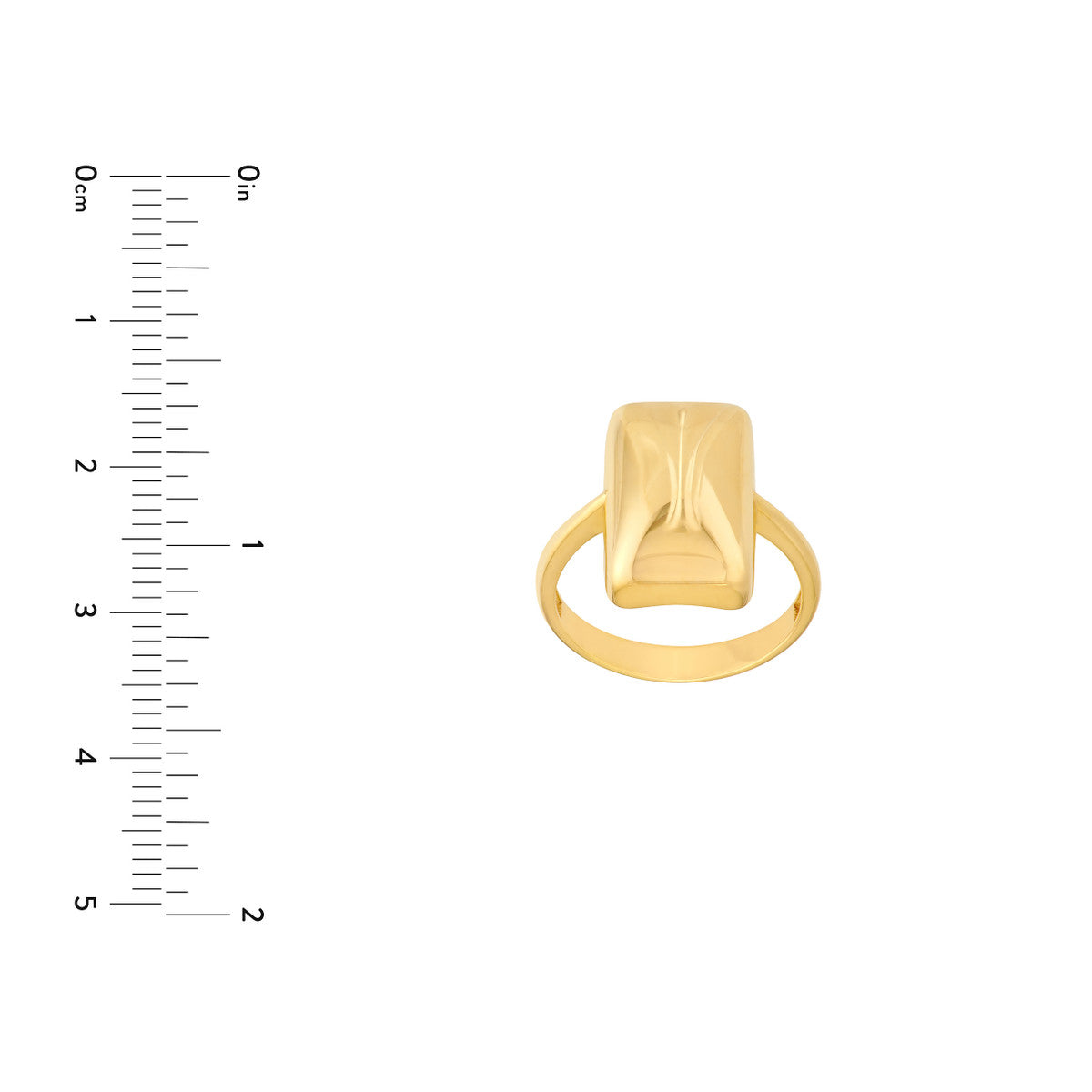 14K Yellow Gold Rectangle Ring Birmingham Jewelry Ring Birmingham Jewelry 