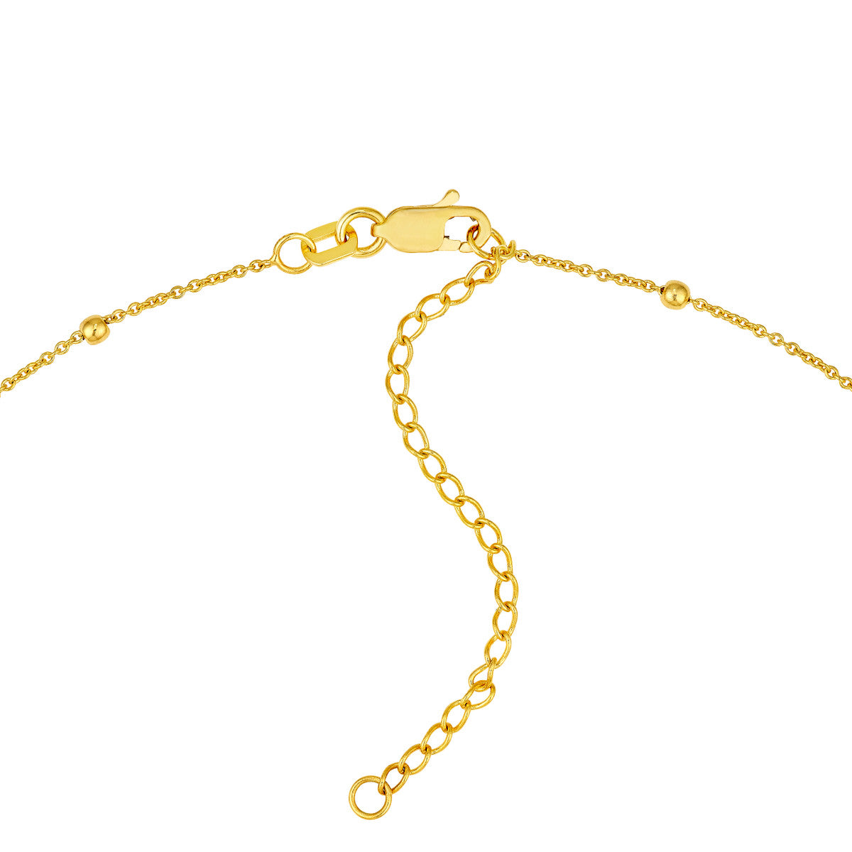 14K Yellow Gold Beaded Chain Lariat Necklace Birmingham Jewelry Necklace Birmingham Jewelry 