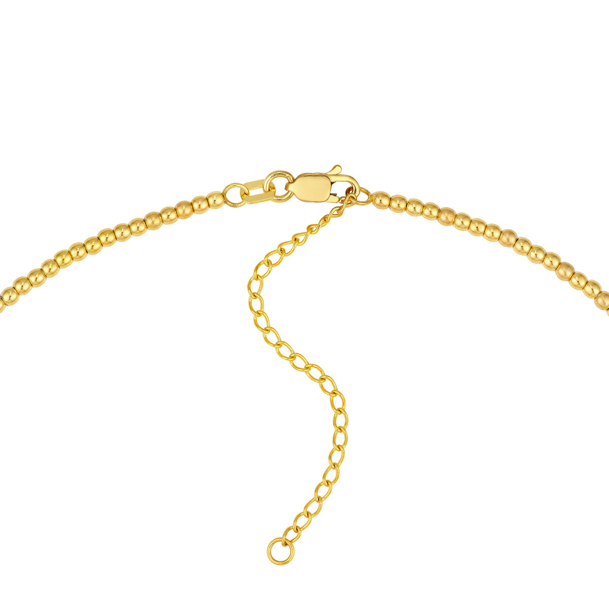 14K Yellow Gold Graduated Bead Station Necklace