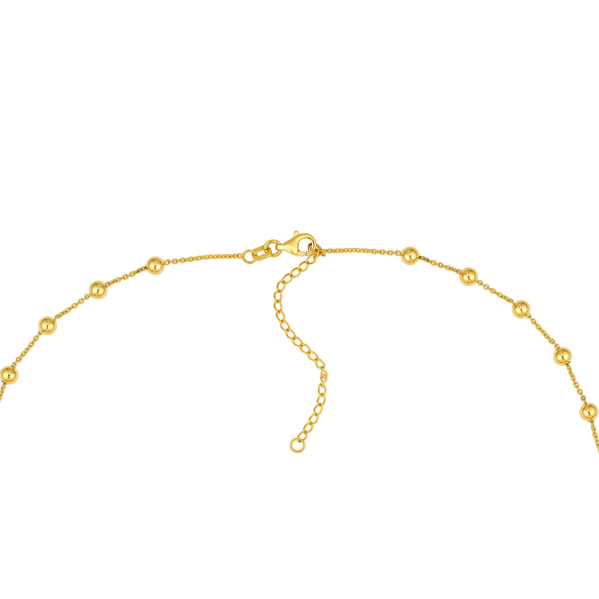 14K Yellow Gold Graduated Bead Lariat Necklace Birmingham Jewelry Necklace Birmingham Jewelry 