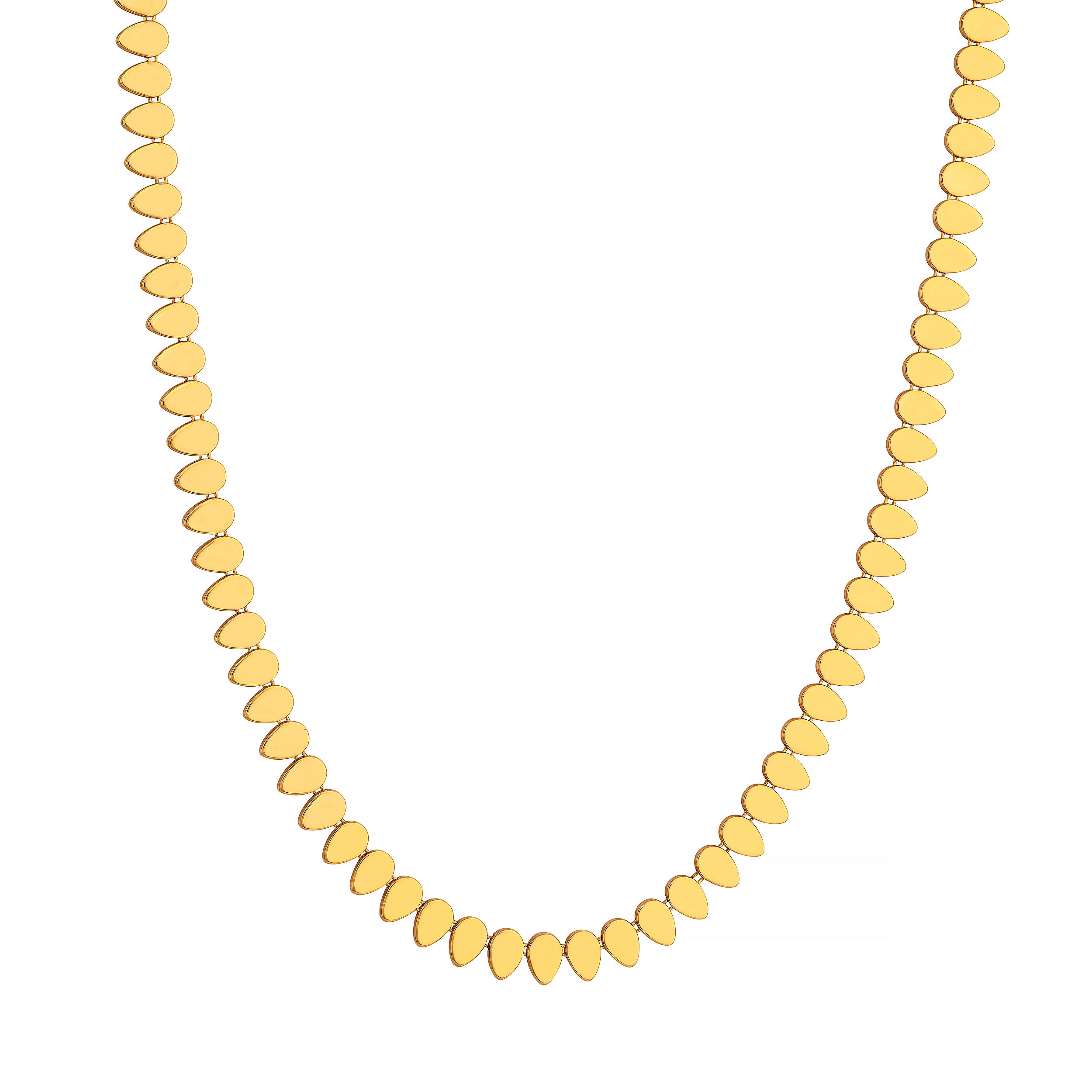 14K Yellow Gold Flat Teardrop Link Chain Birmingham Jewelry Chain Birmingham Jewelry 