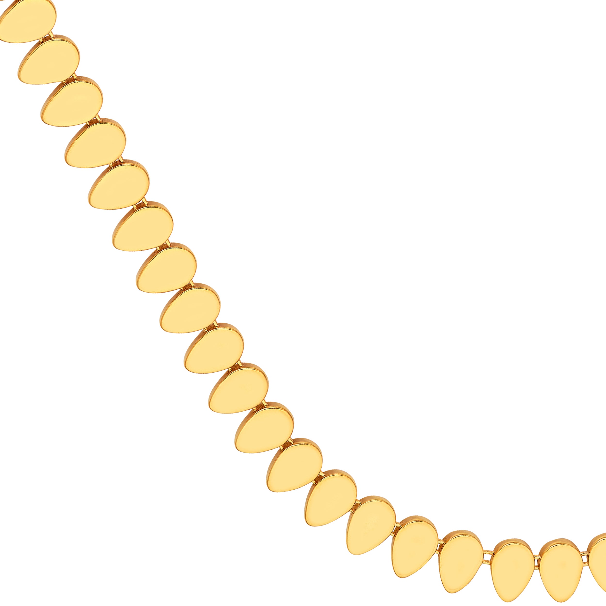 14K Yellow Gold Flat Teardrop Link Chain Birmingham Jewelry Chain Birmingham Jewelry 