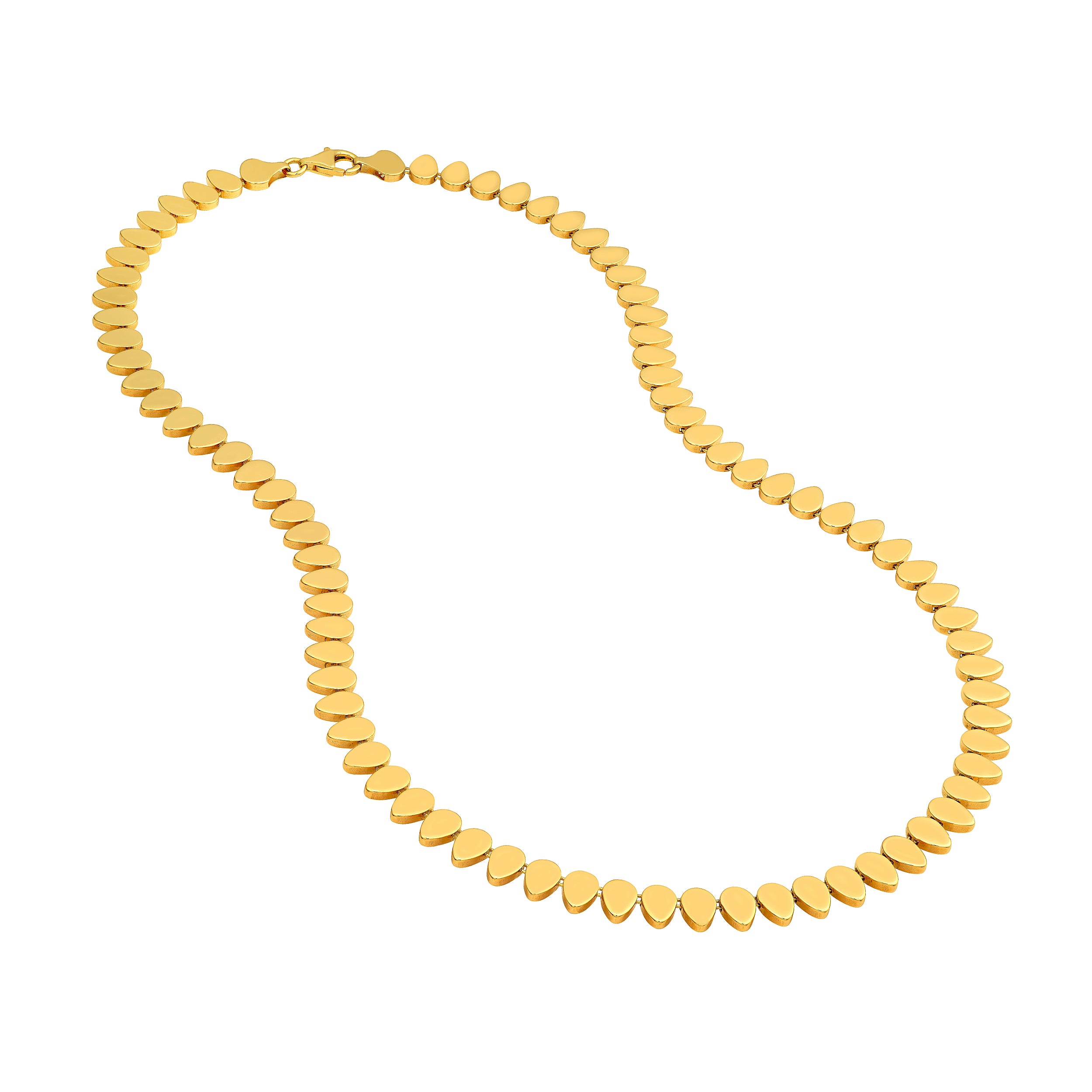 14K Yellow Gold Flat Teardrop Link Chain Birmingham Jewelry Chain Birmingham Jewelry 