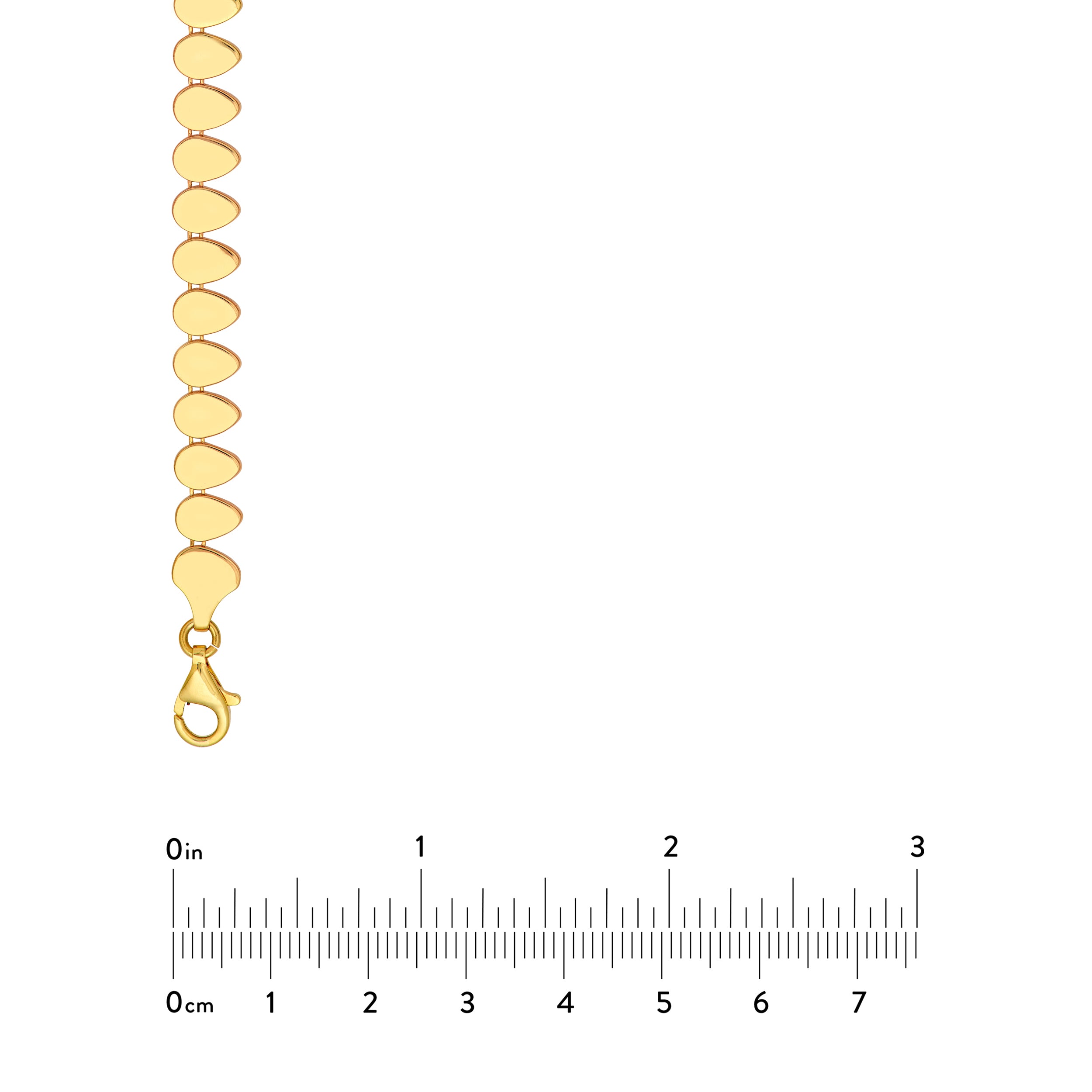 14K Yellow Gold Flat Teardrop Link Chain Birmingham Jewelry Chain Birmingham Jewelry 