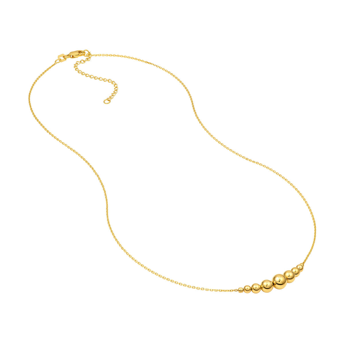 14K Yellow Gold Graduated Bead Necklace Birmingham Jewelry Necklace Birmingham Jewelry 