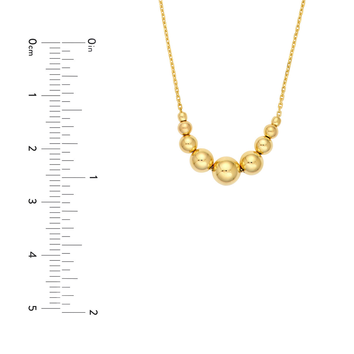 14K Yellow Gold Graduated Bead Necklace Birmingham Jewelry Necklace Birmingham Jewelry 