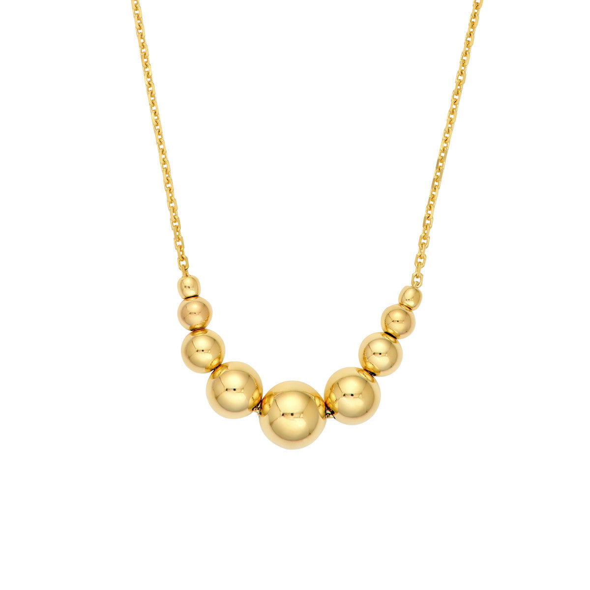 14K Yellow Gold Graduated Bead Necklace Birmingham Jewelry Necklace Birmingham Jewelry 