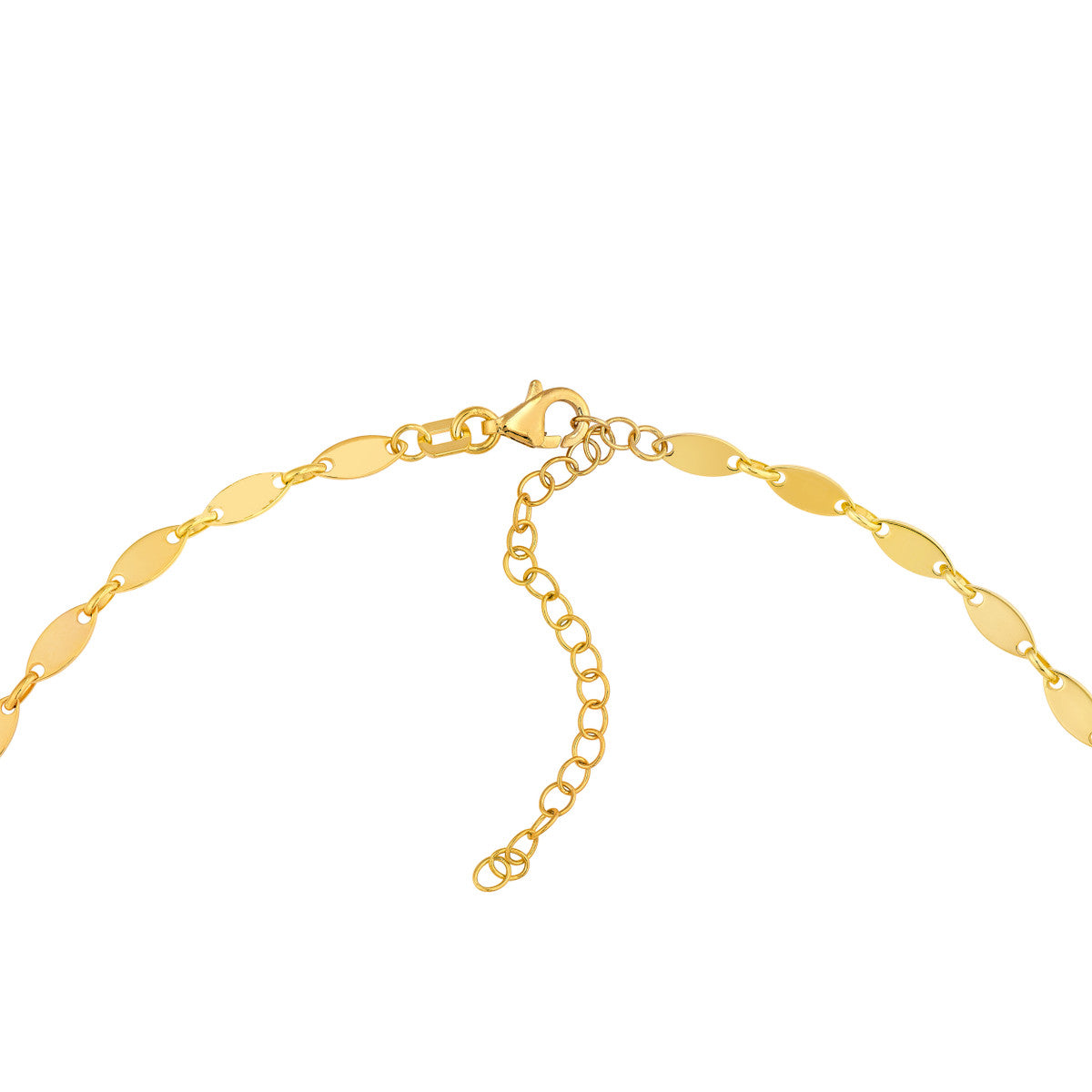 14K Yellow Gold Graduated Diamond Shaped Necklace