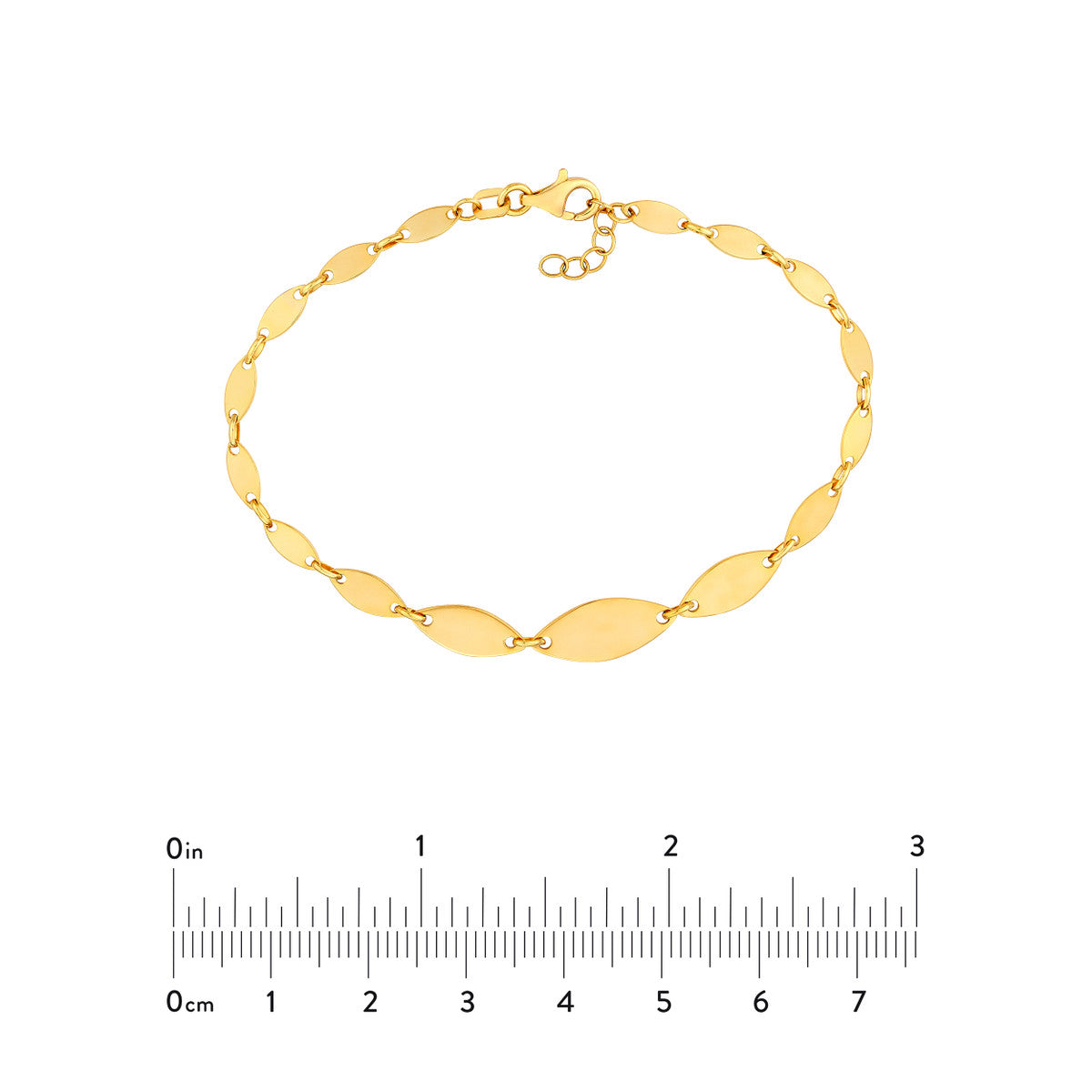 14K Yellow Gold Graduated Oval Link Bracelet Birmingham Jewelry Bracelet Birmingham Jewelry 