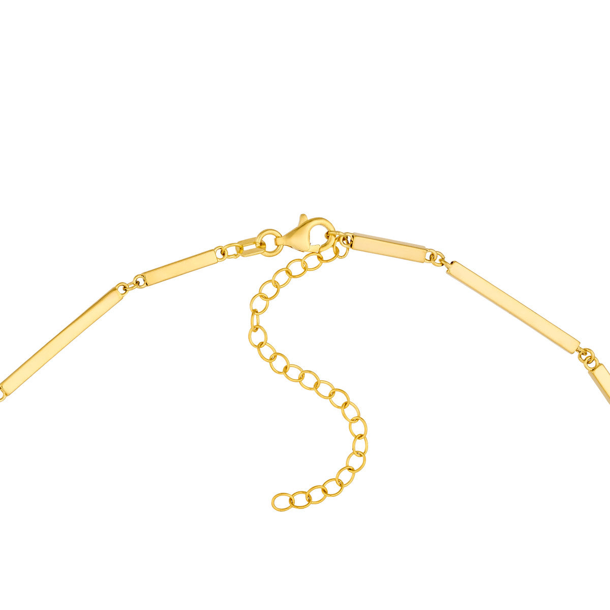 14K Yellow Gold Alternating Long and Short Bar Station Adjustable Chain Birmingham Jewelry Gold Chain Birmingham Jewelry 