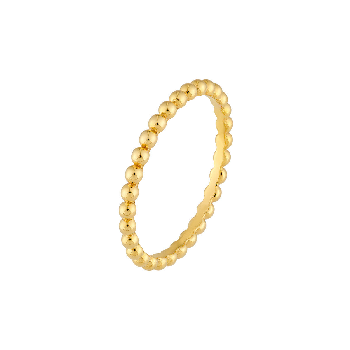 14K Yellow Gold Beaded Stackable Ring Birmingham Jewelry Ring Birmingham Jewelry 