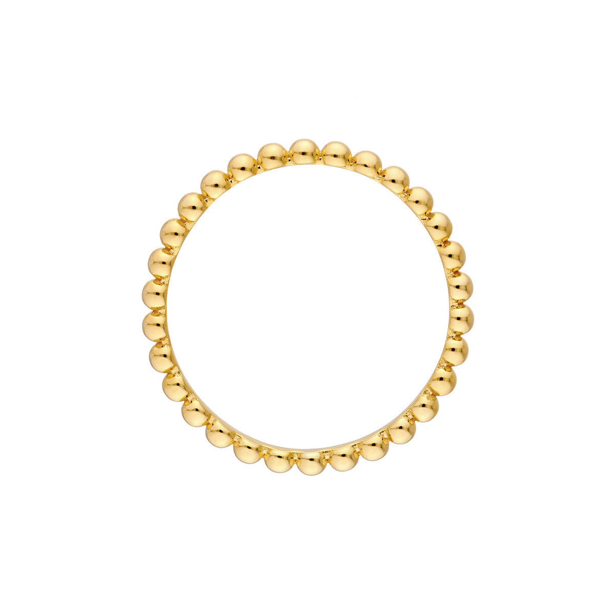 14K Yellow Gold Beaded Stackable Ring Birmingham Jewelry Ring Birmingham Jewelry 
