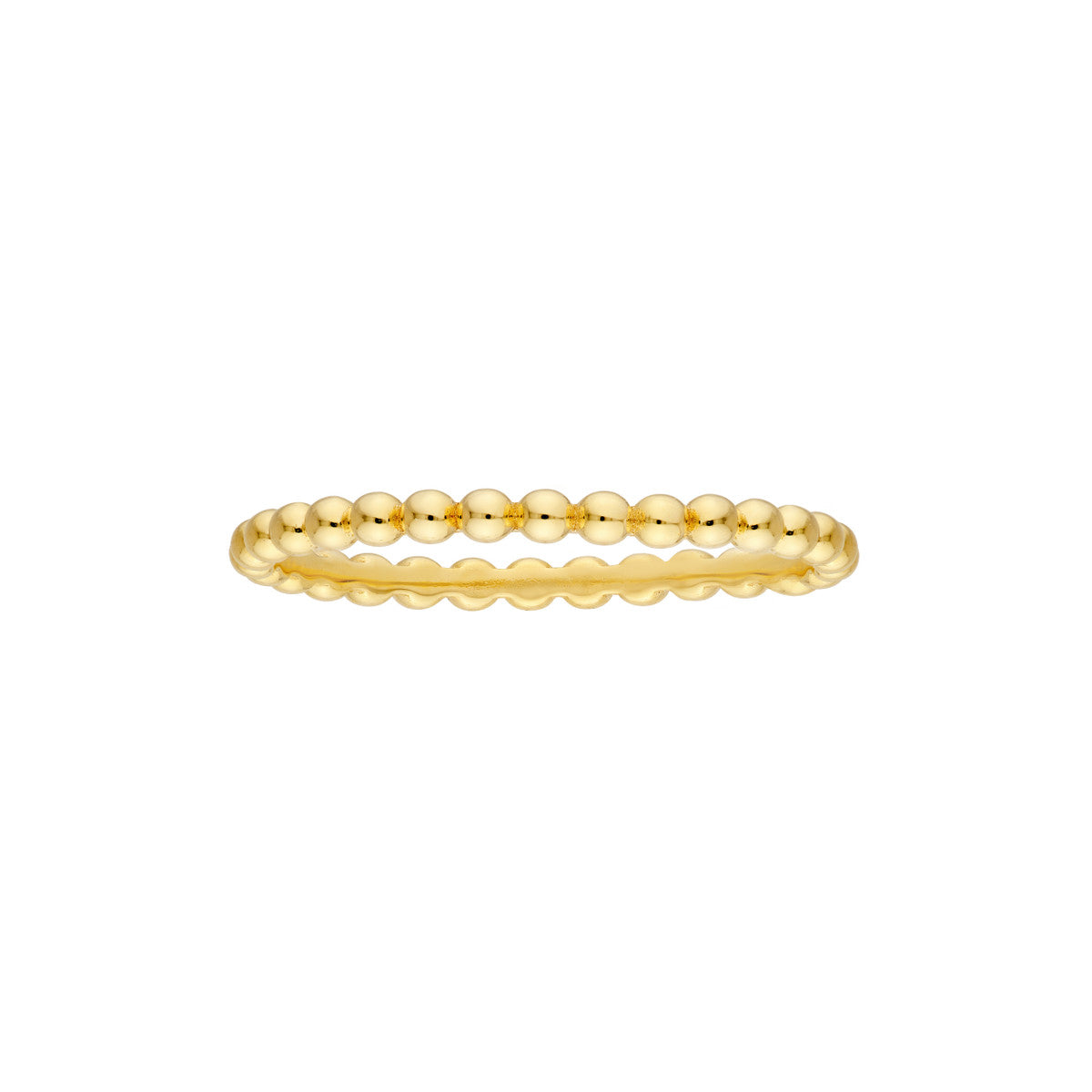 14K Yellow Gold Beaded Stackable Ring Birmingham Jewelry Ring Birmingham Jewelry 