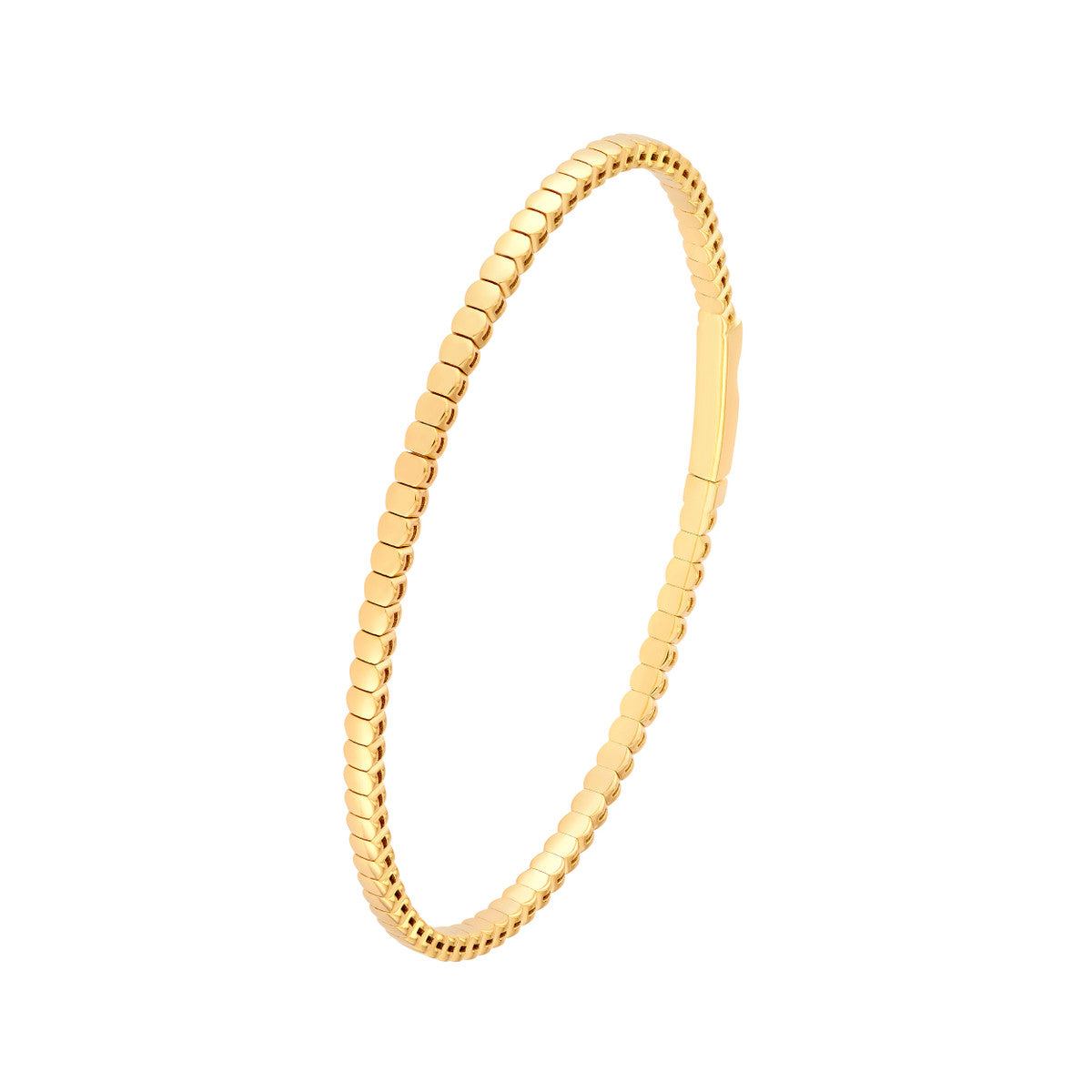 14K Yellow Gold Oval Link Flexi Bracelet