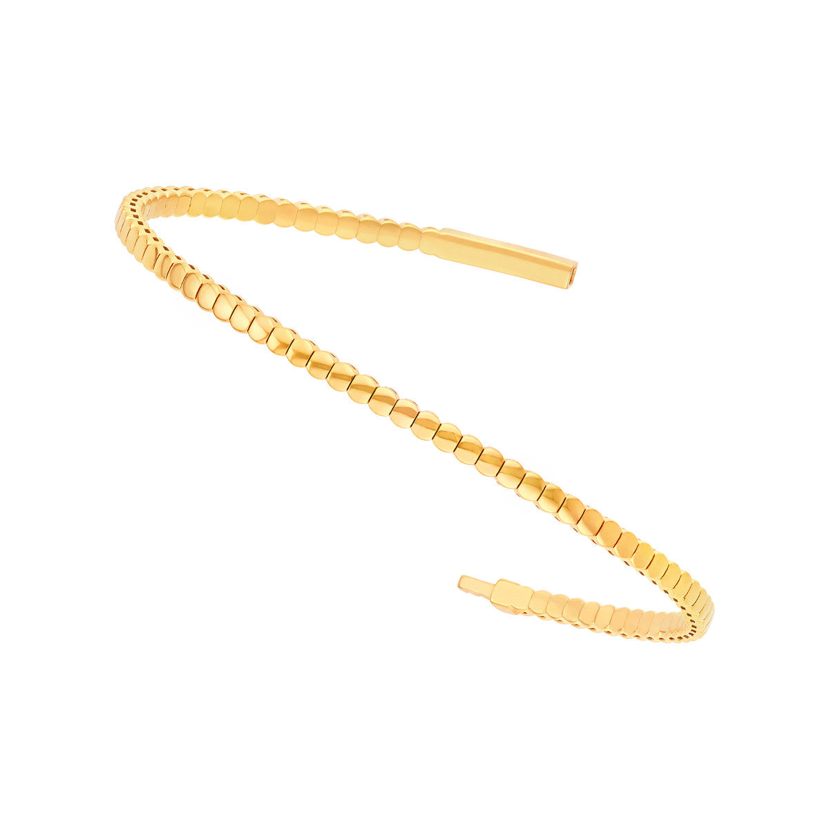 14K Yellow Gold Oval Link Flexi Bracelet