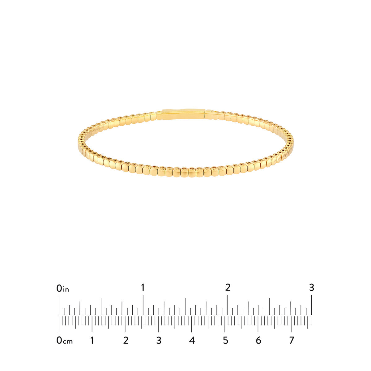 14K Yellow Gold Oval Link Flexi Bracelet