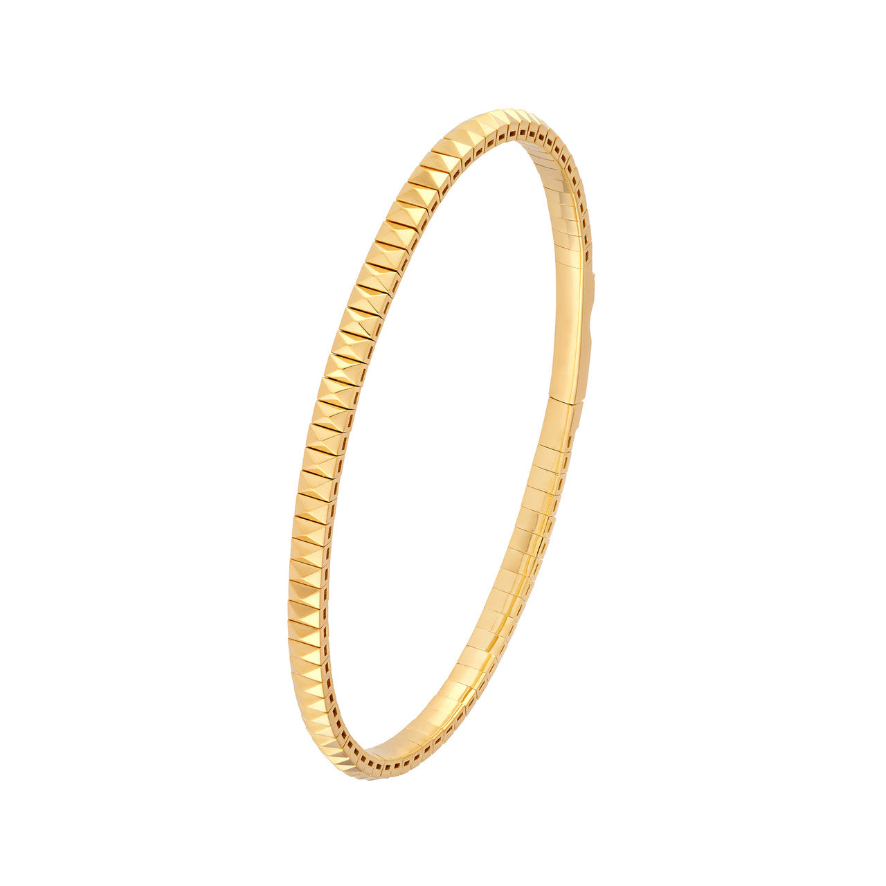 14K Yellow Gold Rectangle Link Flexi Bracelet